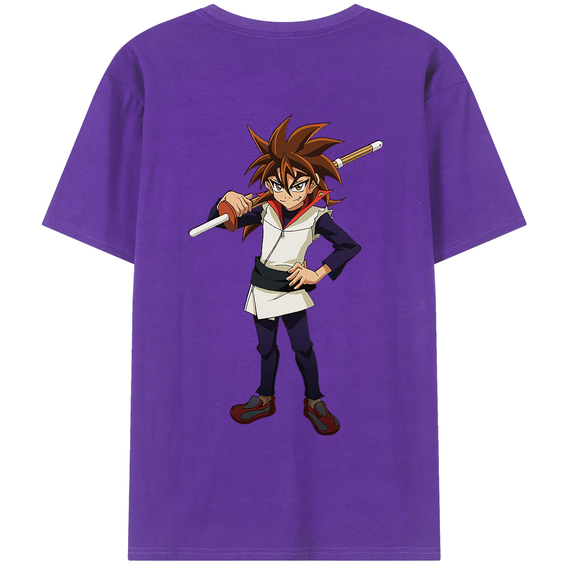 （画像用） 遊☆戯☆王 Yu-Gi-Oh! 綿100％ メンズ半袖Tシャツ（バックプリント） 通気性