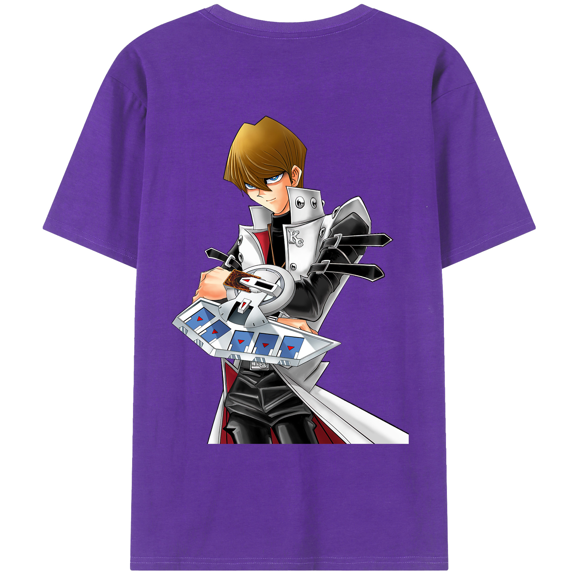 （画像用） 遊☆戯☆王 Yu-Gi-Oh! 綿100％ メンズ半袖Tシャツ（バックプリント） 通気性