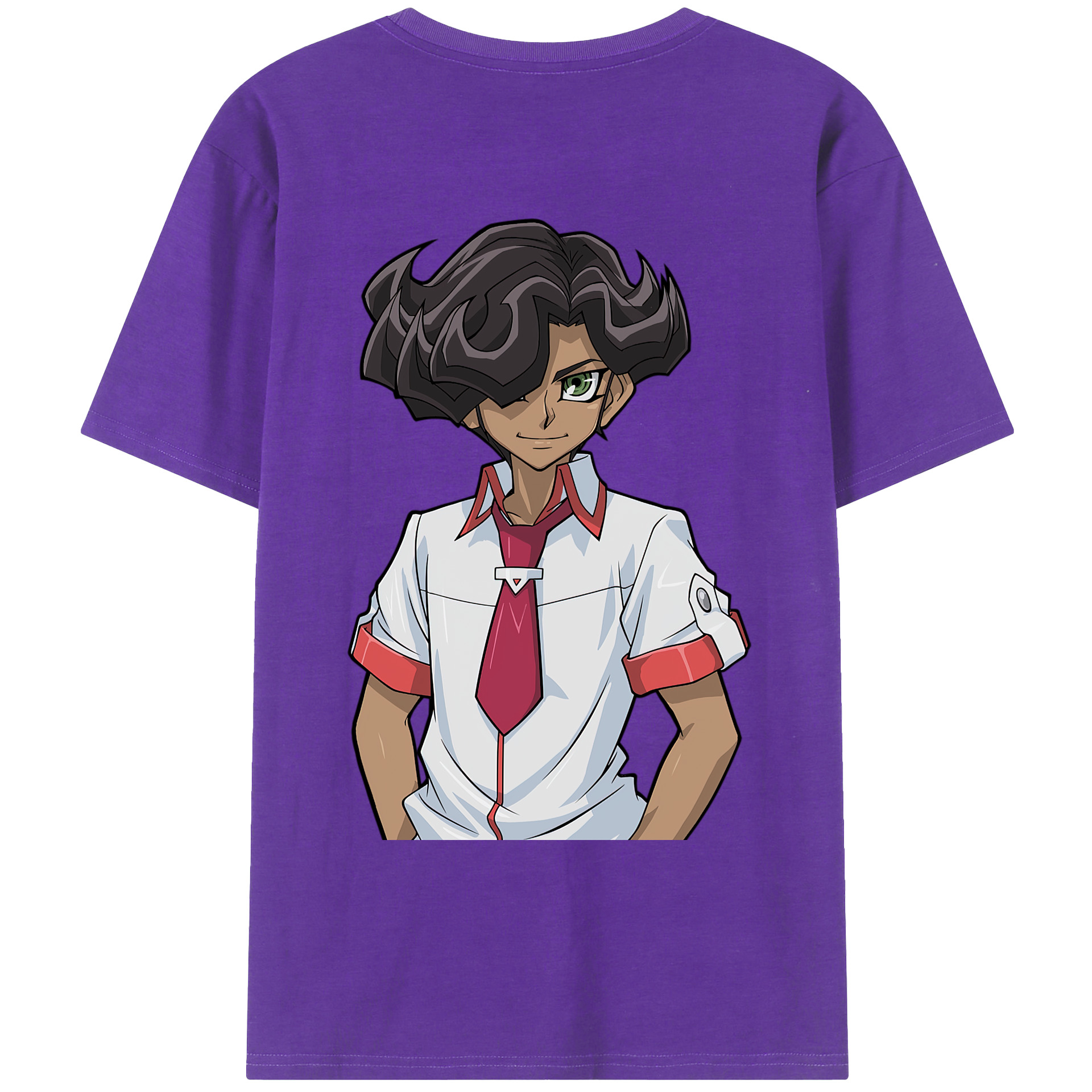 （画像用） 遊☆戯☆王 Yu-Gi-Oh! 綿100％ メンズ半袖Tシャツ（バックプリント） 通気性