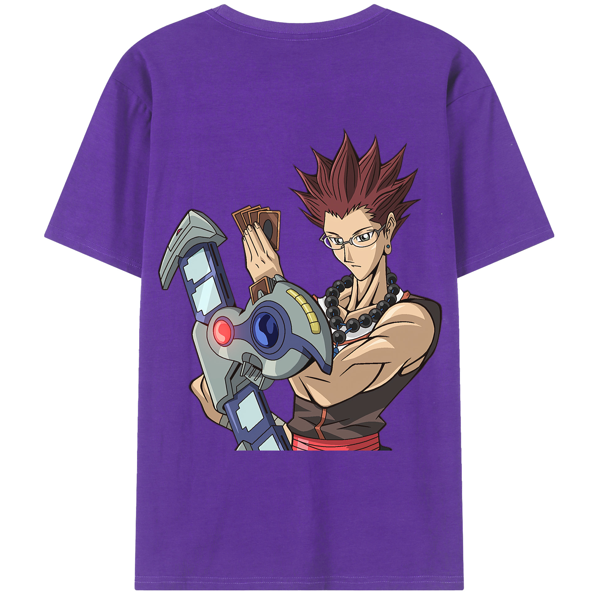 （画像用） 遊☆戯☆王 Yu-Gi-Oh! 綿100％ メンズ半袖Tシャツ（バックプリント） 通気性