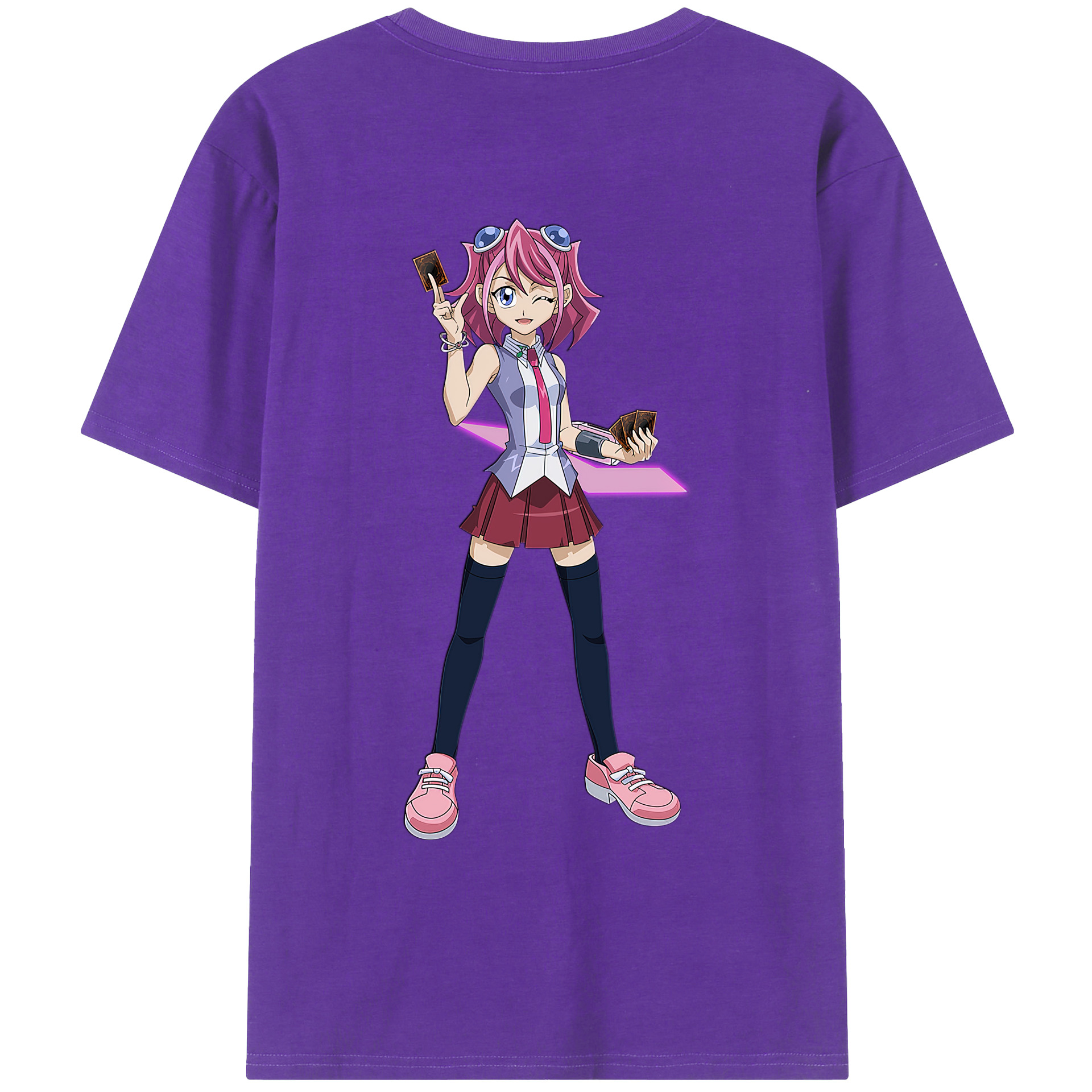 （画像用） 遊☆戯☆王 Yu-Gi-Oh! 綿100％ メンズ半袖Tシャツ（バックプリント） 通気性