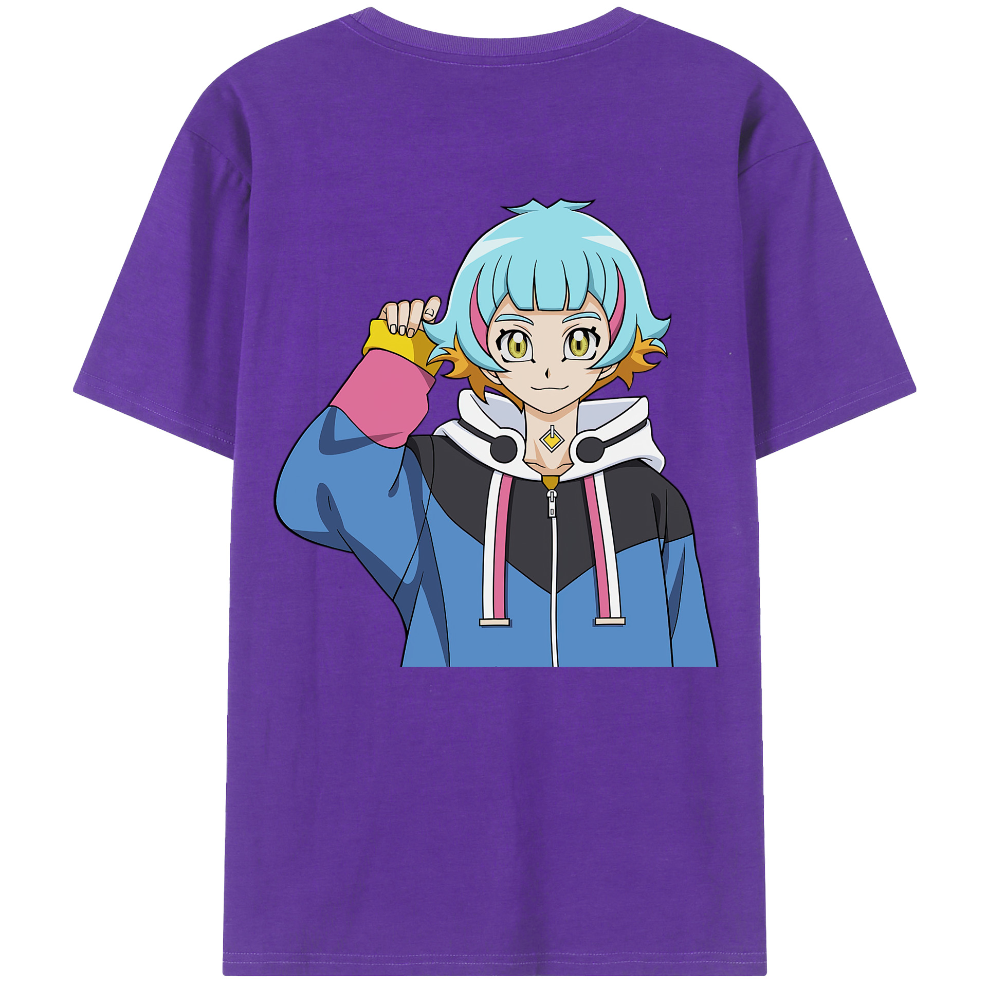 （画像用） 遊☆戯☆王 Yu-Gi-Oh! 綿100％ メンズ半袖Tシャツ（バックプリント） 通気性