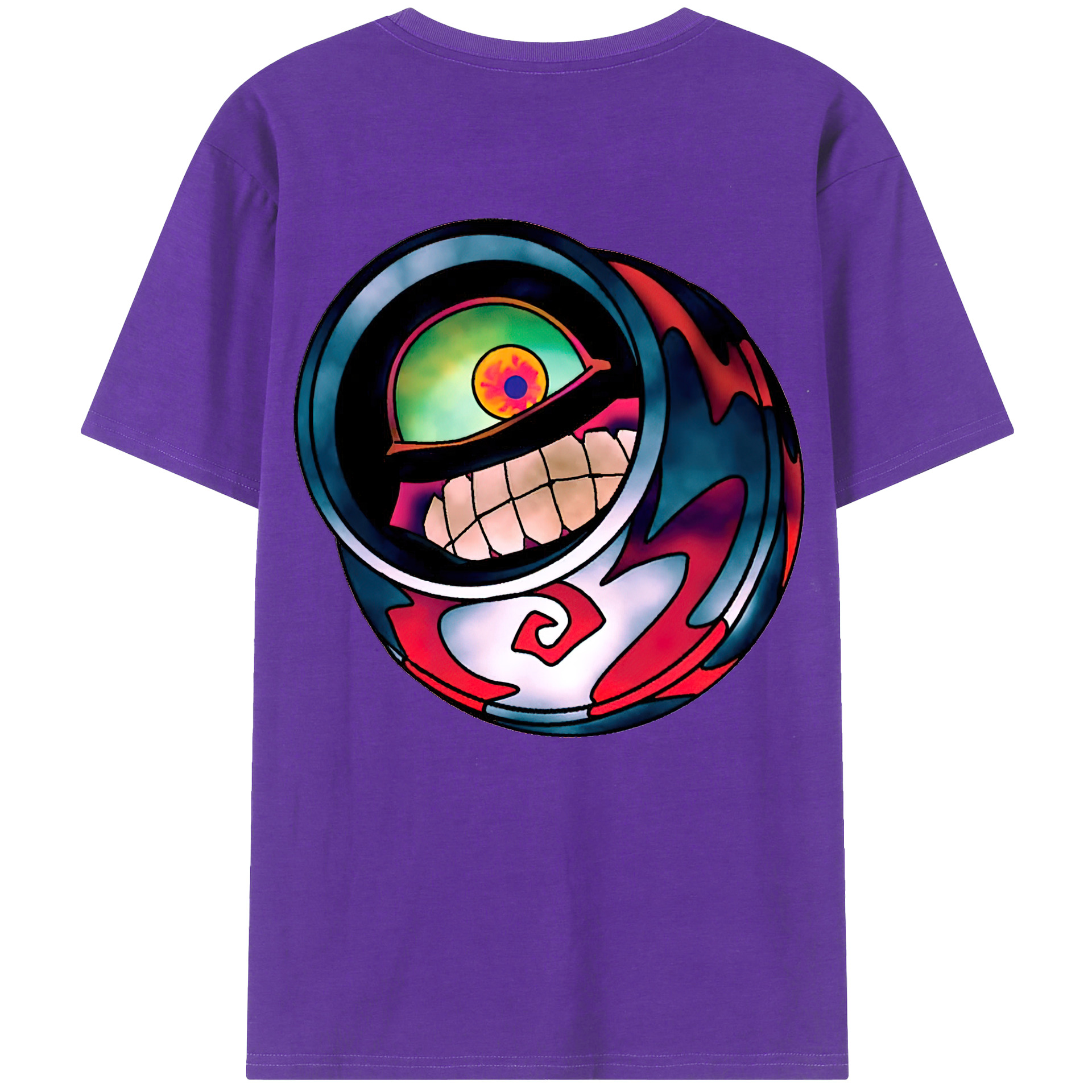 （画像用） 遊☆戯☆王 Yu-Gi-Oh! 綿100％ メンズ半袖Tシャツ（バックプリント） 通気性