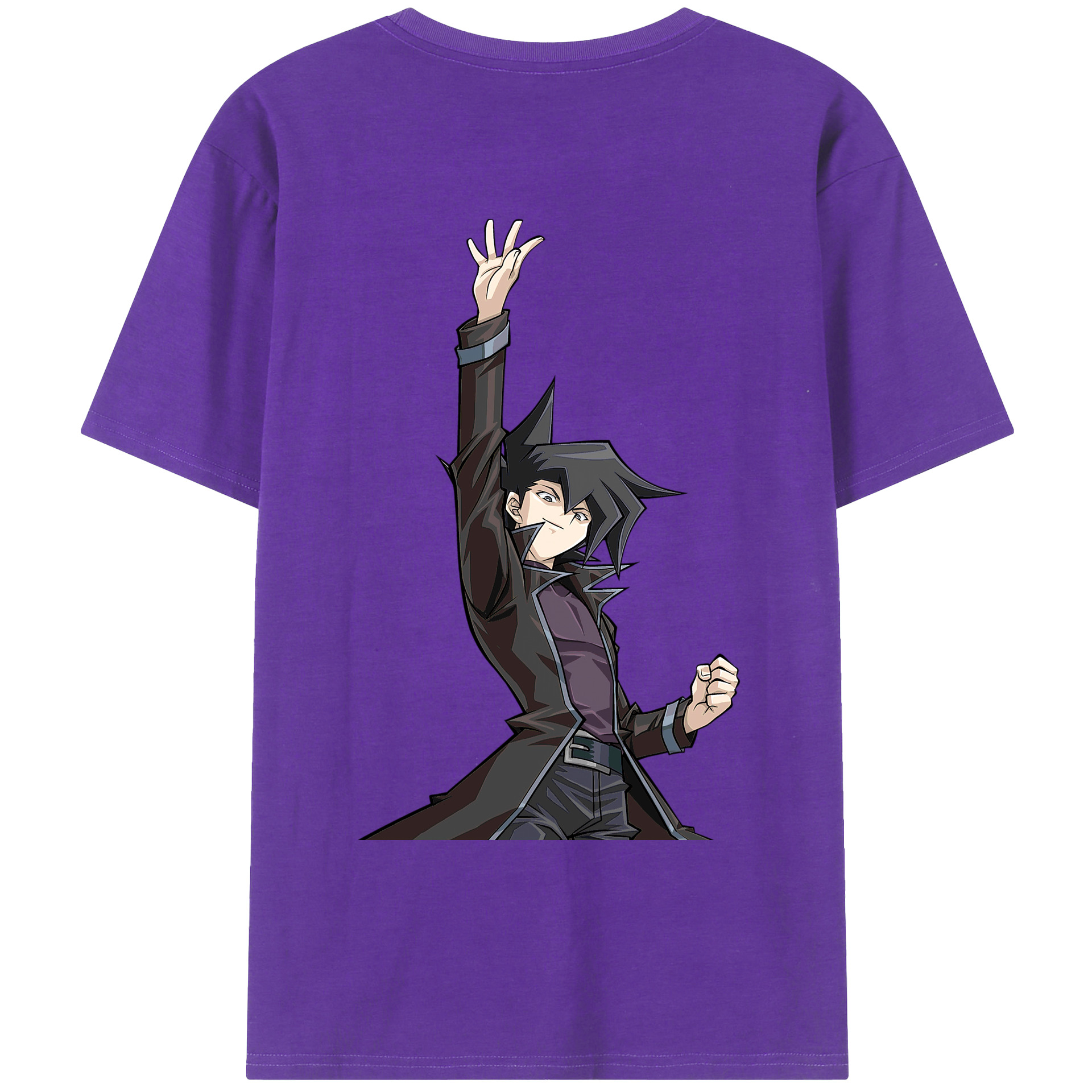 （画像用） 遊☆戯☆王 Yu-Gi-Oh! 綿100％ メンズ半袖Tシャツ（バックプリント） 通気性