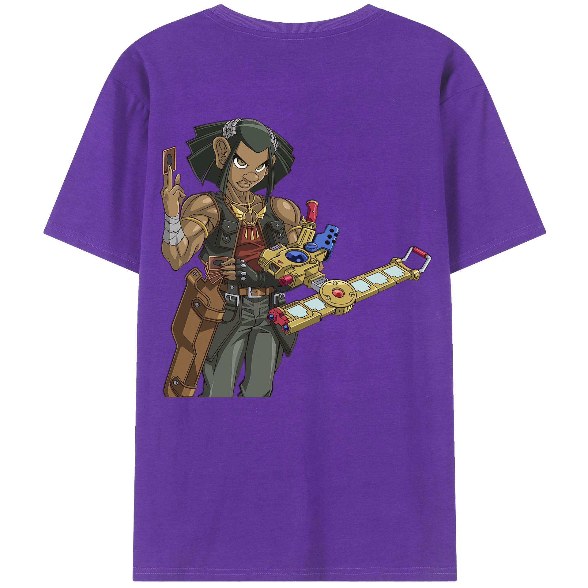 （画像用） 遊☆戯☆王 Yu-Gi-Oh! 綿100％ メンズ半袖Tシャツ（バックプリント） 通気性