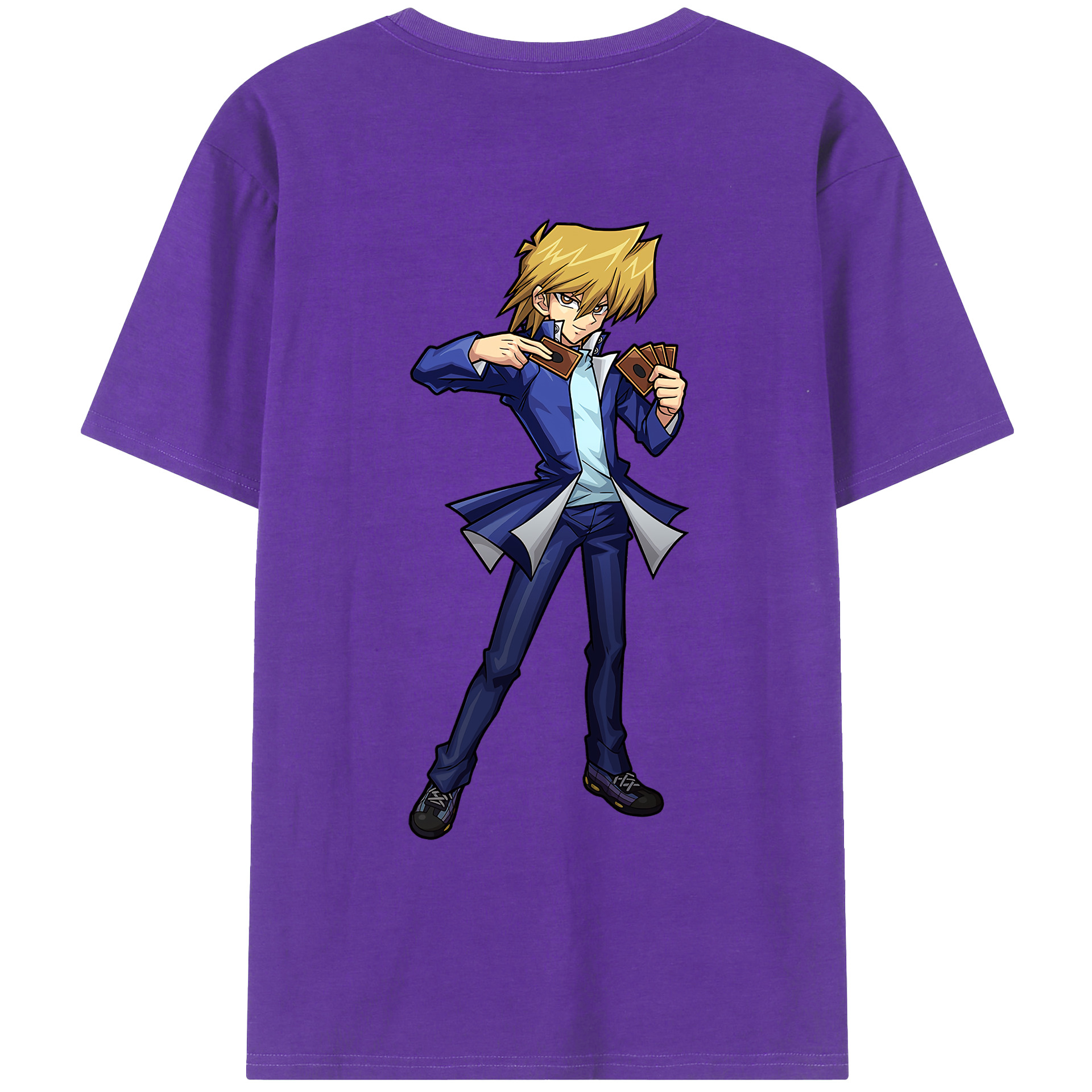 （画像用） 遊☆戯☆王 Yu-Gi-Oh! 綿100％ メンズ半袖Tシャツ（バックプリント） 通気性
