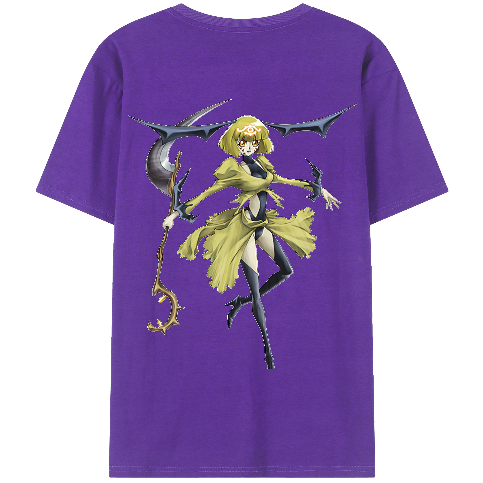 （画像用） 遊☆戯☆王 Yu-Gi-Oh! 綿100％ メンズ半袖Tシャツ（バックプリント） 通気性