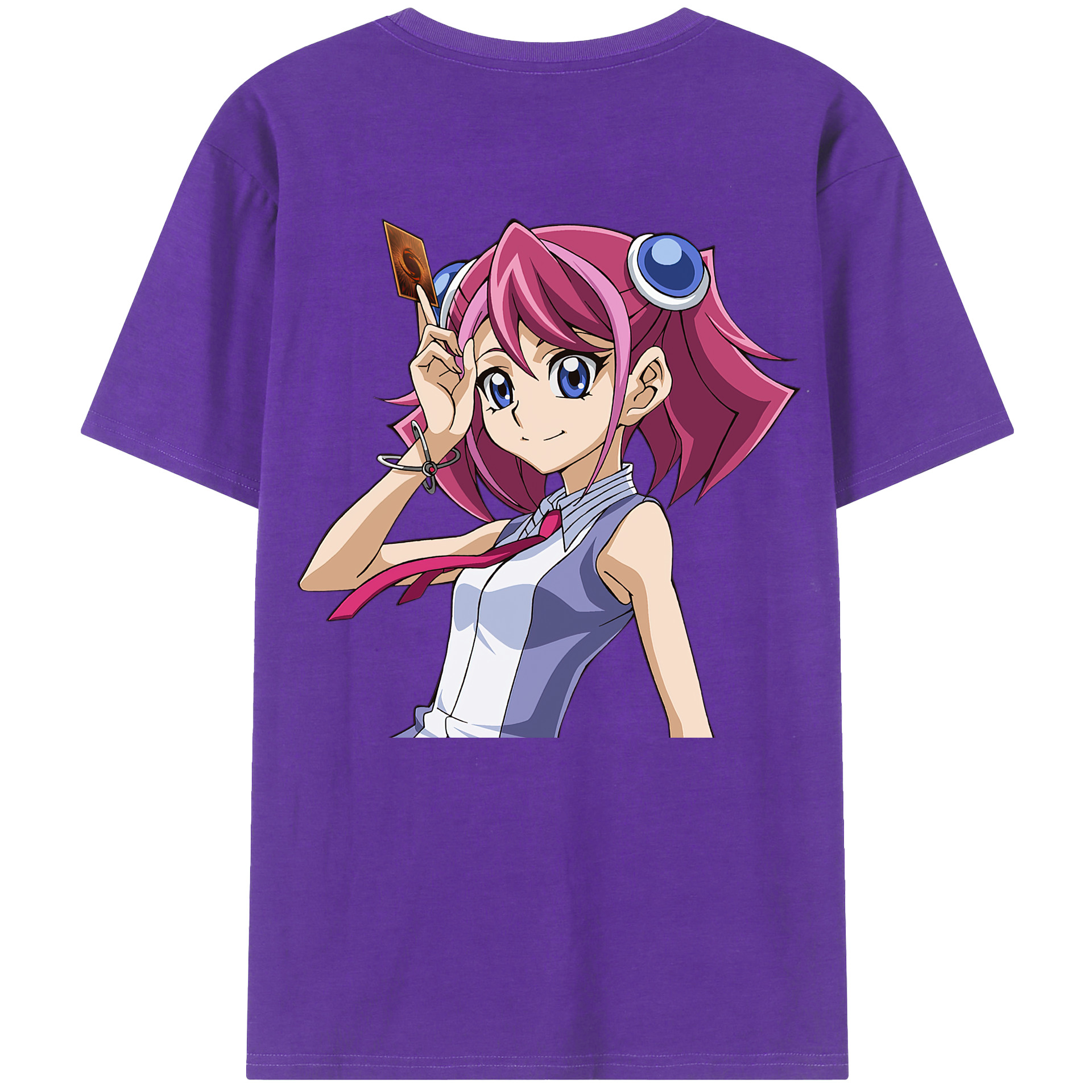 （画像用） 遊☆戯☆王 Yu-Gi-Oh! 綿100％ メンズ半袖Tシャツ（バックプリント） 通気性