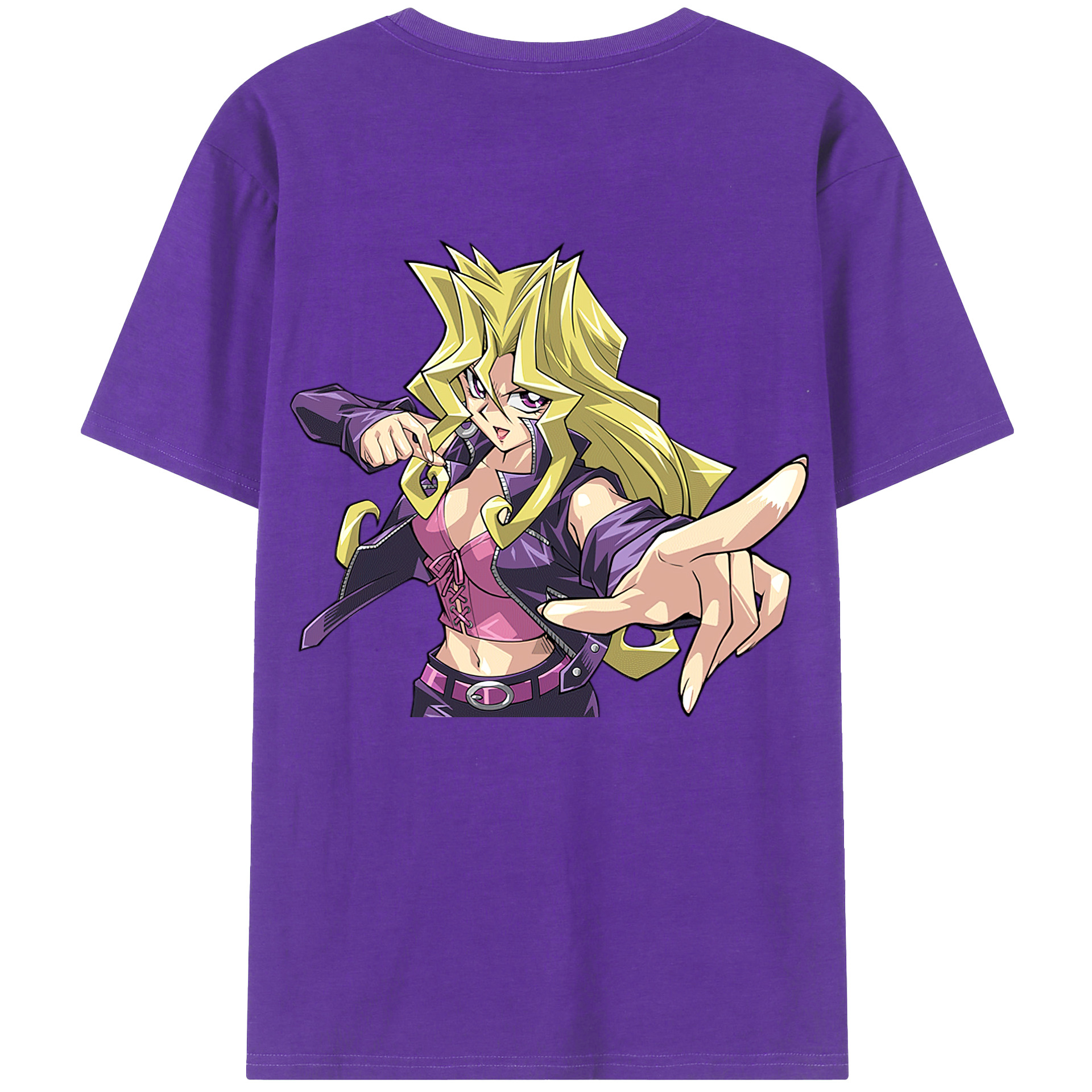 （画像用） 遊☆戯☆王 Yu-Gi-Oh! 綿100％ メンズ半袖Tシャツ（バックプリント） 通気性