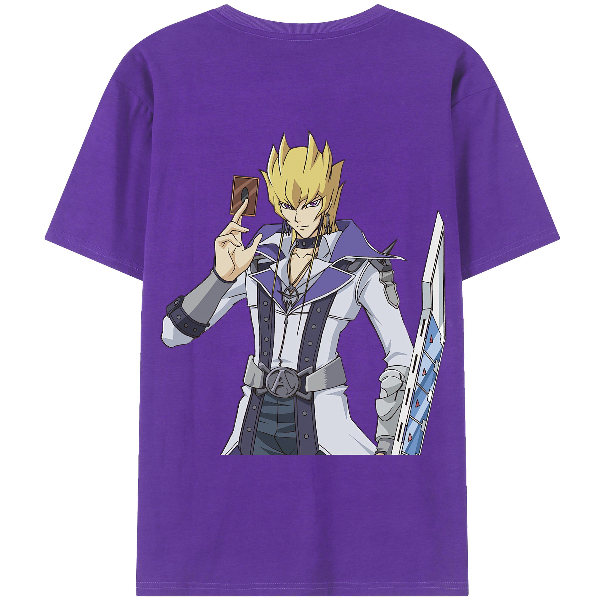 （画像用） 遊☆戯☆王 Yu-Gi-Oh! 綿100％ メンズ半袖Tシャツ（バックプリント） 通気性