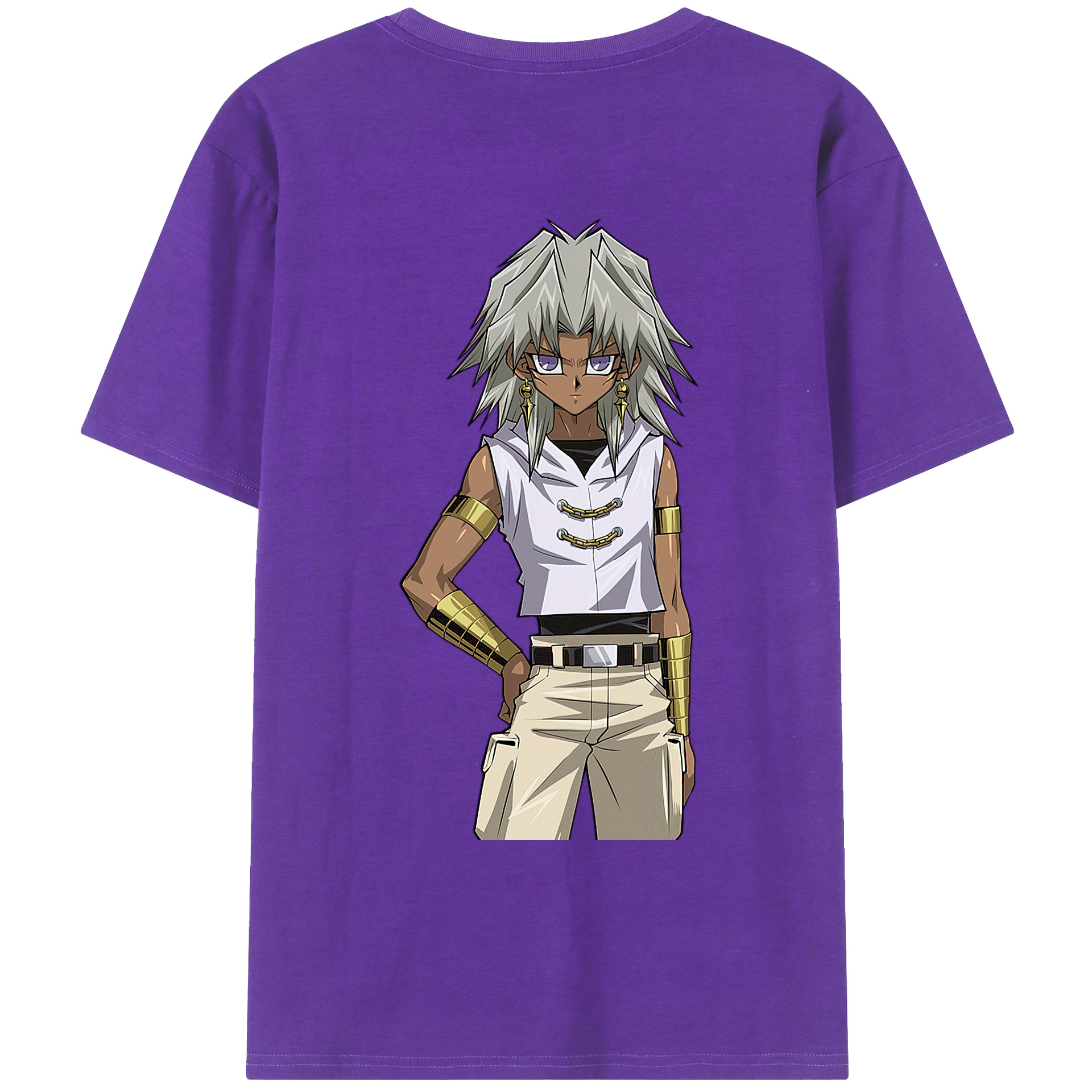 （画像用） 遊☆戯☆王 Yu-Gi-Oh! 綿100％ メンズ半袖Tシャツ（バックプリント） 通気性