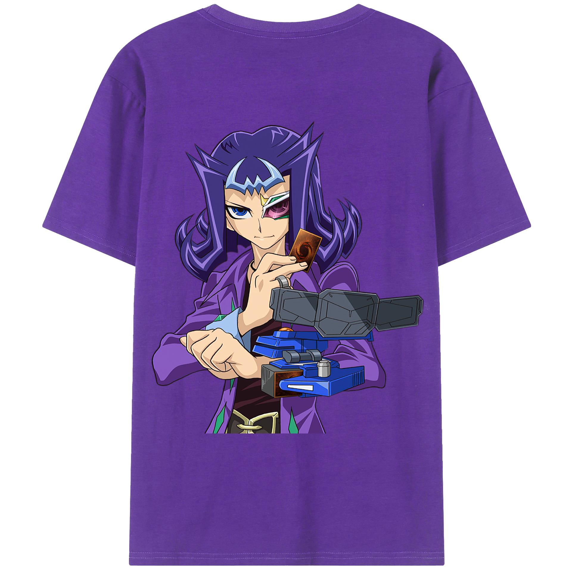 （画像用） 遊☆戯☆王 Yu-Gi-Oh! 綿100％ メンズ半袖Tシャツ（バックプリント） 通気性