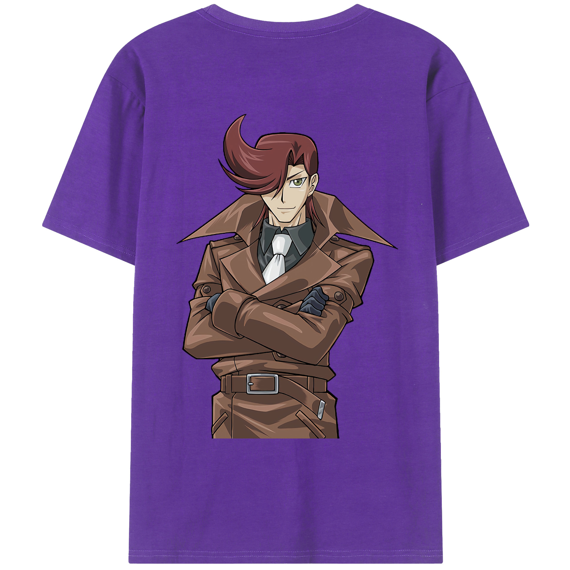 （画像用） 遊☆戯☆王 Yu-Gi-Oh! 綿100％ メンズ半袖Tシャツ（バックプリント） 通気性
