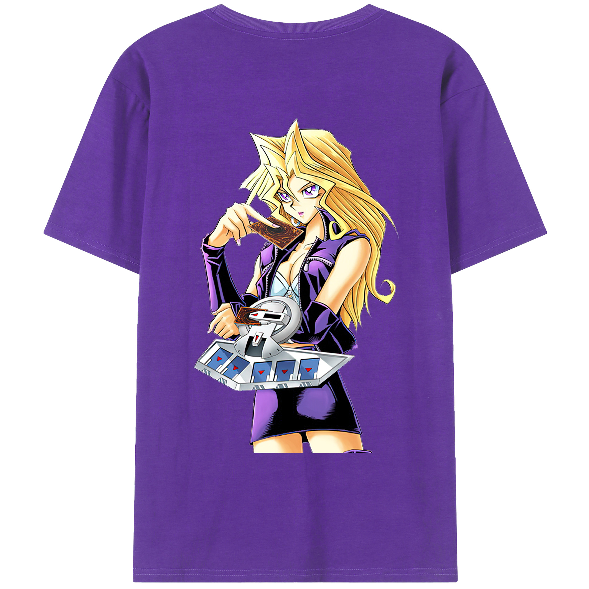 （画像用） 遊☆戯☆王 Yu-Gi-Oh! 綿100％ メンズ半袖Tシャツ（バックプリント） 通気性