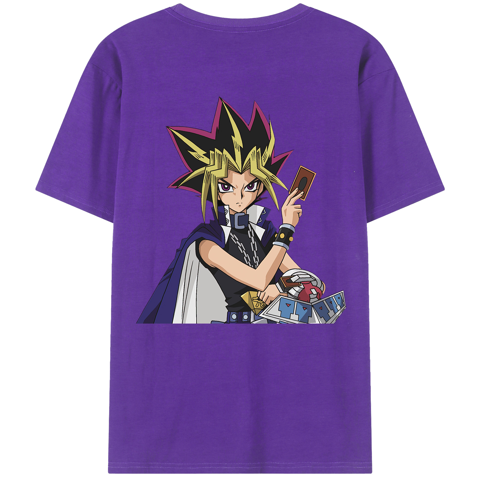 （画像用） 遊☆戯☆王 Yu-Gi-Oh! 綿100％ メンズ半袖Tシャツ（バックプリント） 通気性