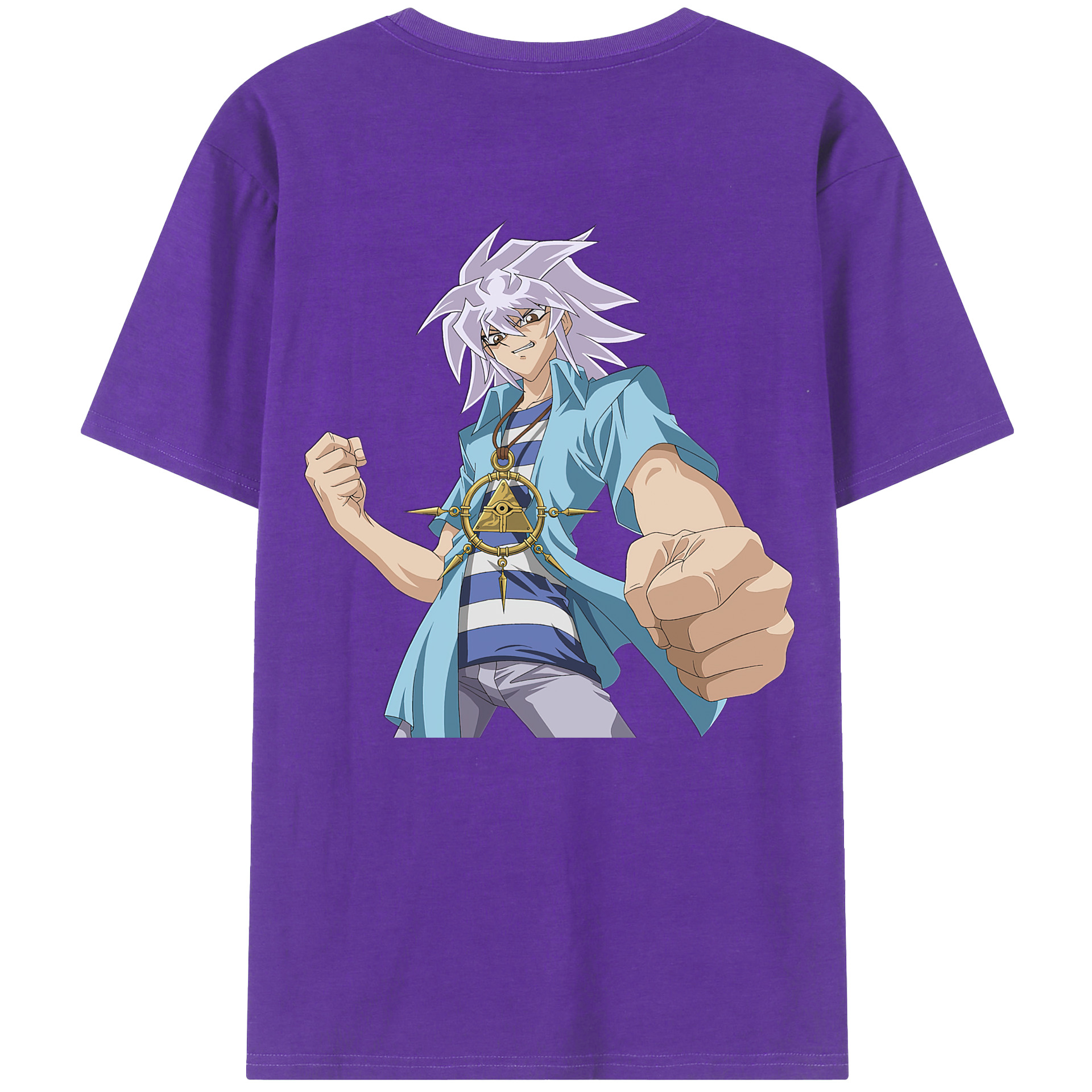 （画像用） 遊☆戯☆王 Yu-Gi-Oh! 綿100％ メンズ半袖Tシャツ（バックプリント） 通気性