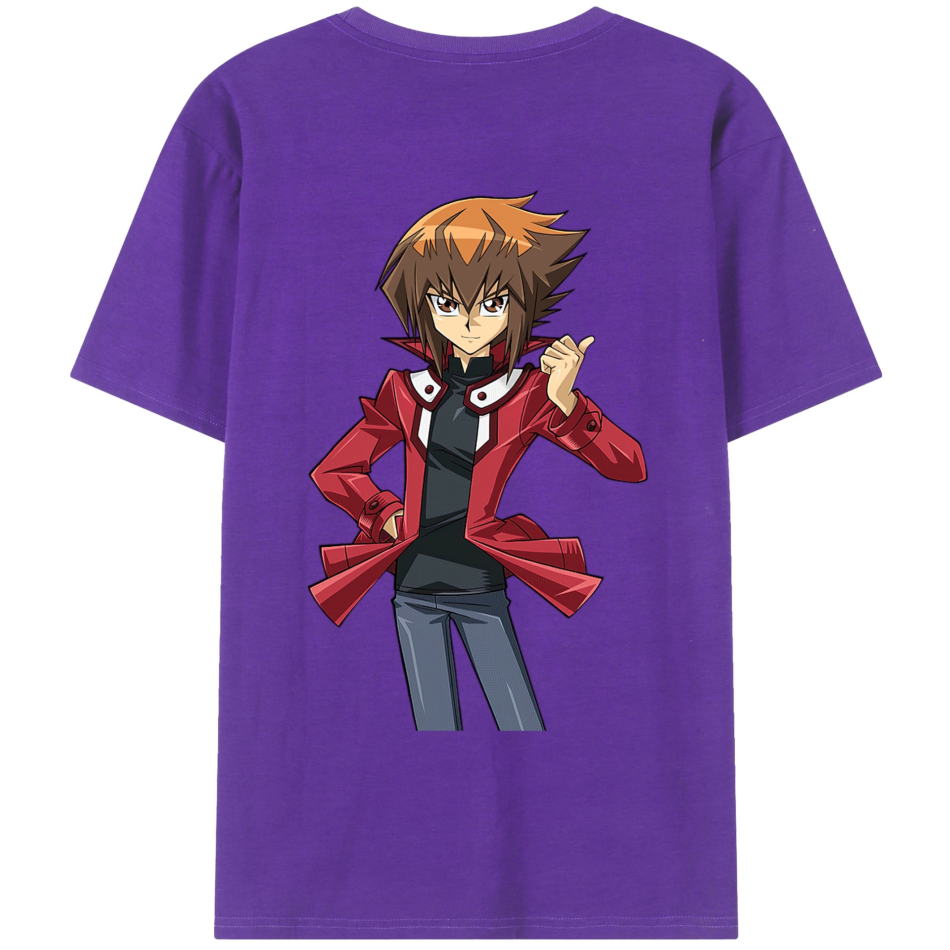 （画像用） 遊☆戯☆王 Yu-Gi-Oh! 綿100％ メンズ半袖Tシャツ（バックプリント） 通気性