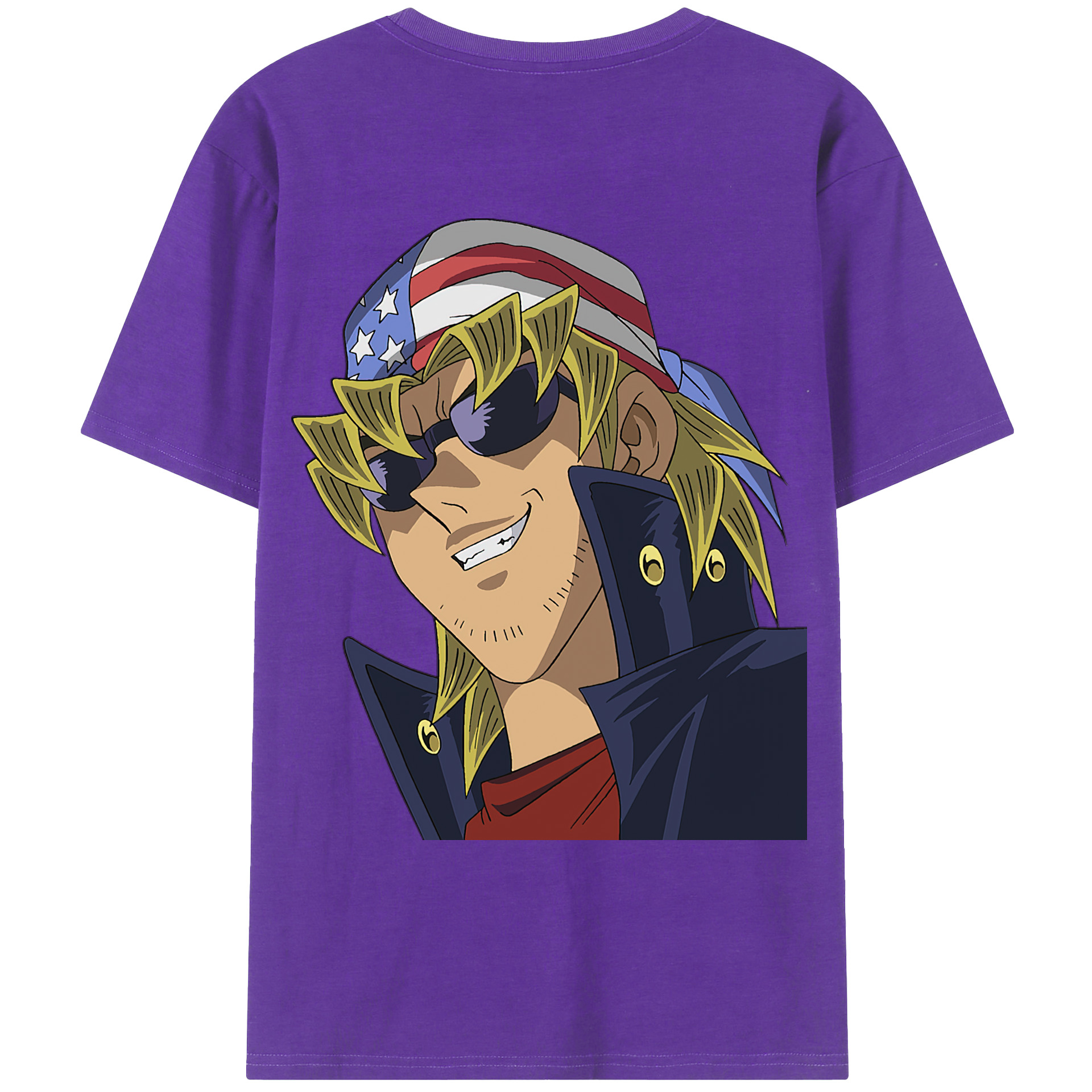 （画像用） 遊☆戯☆王 Yu-Gi-Oh! 綿100％ メンズ半袖Tシャツ（バックプリント） 通気性