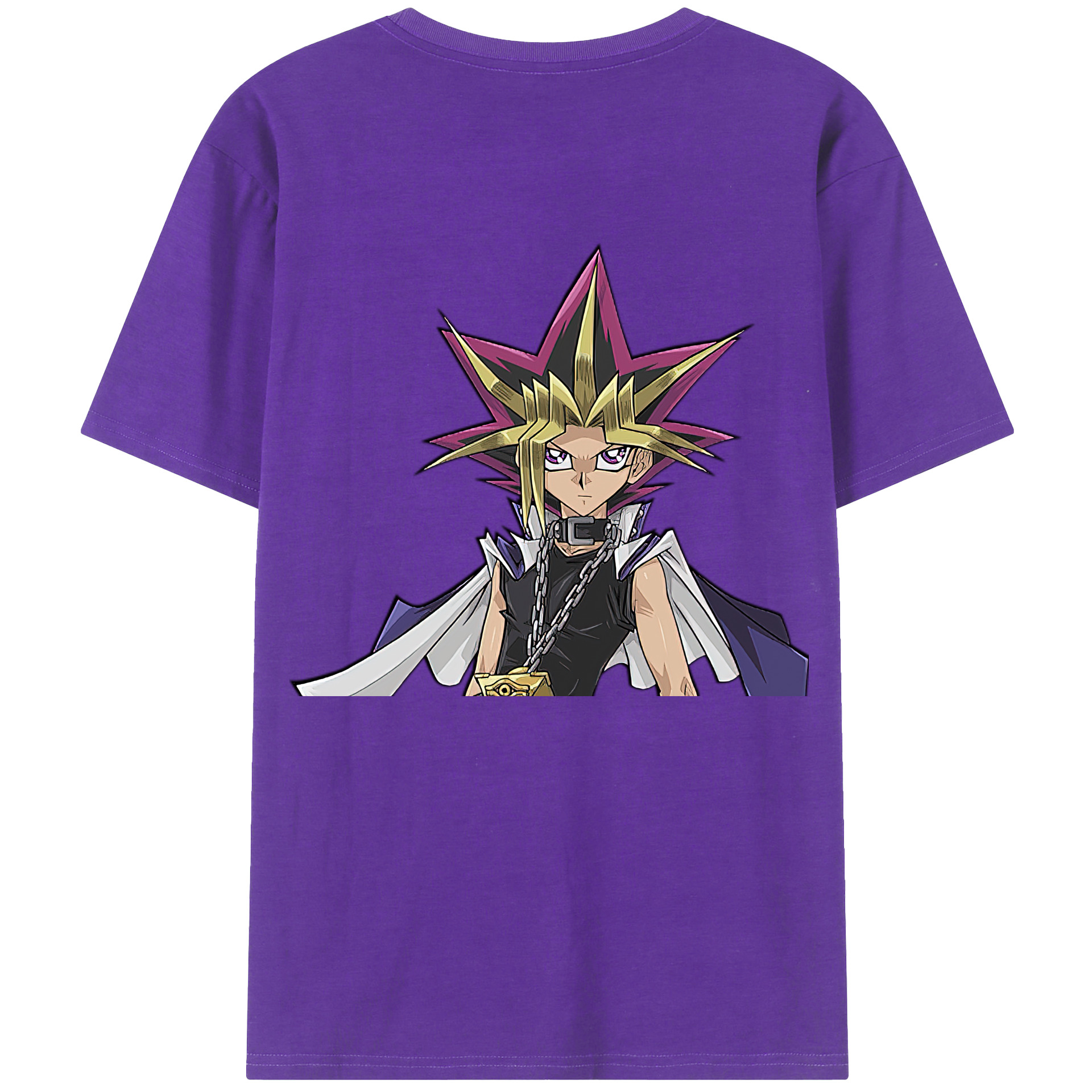 （画像用） 遊☆戯☆王 Yu-Gi-Oh! 綿100％ メンズ半袖Tシャツ（バックプリント） 通気性