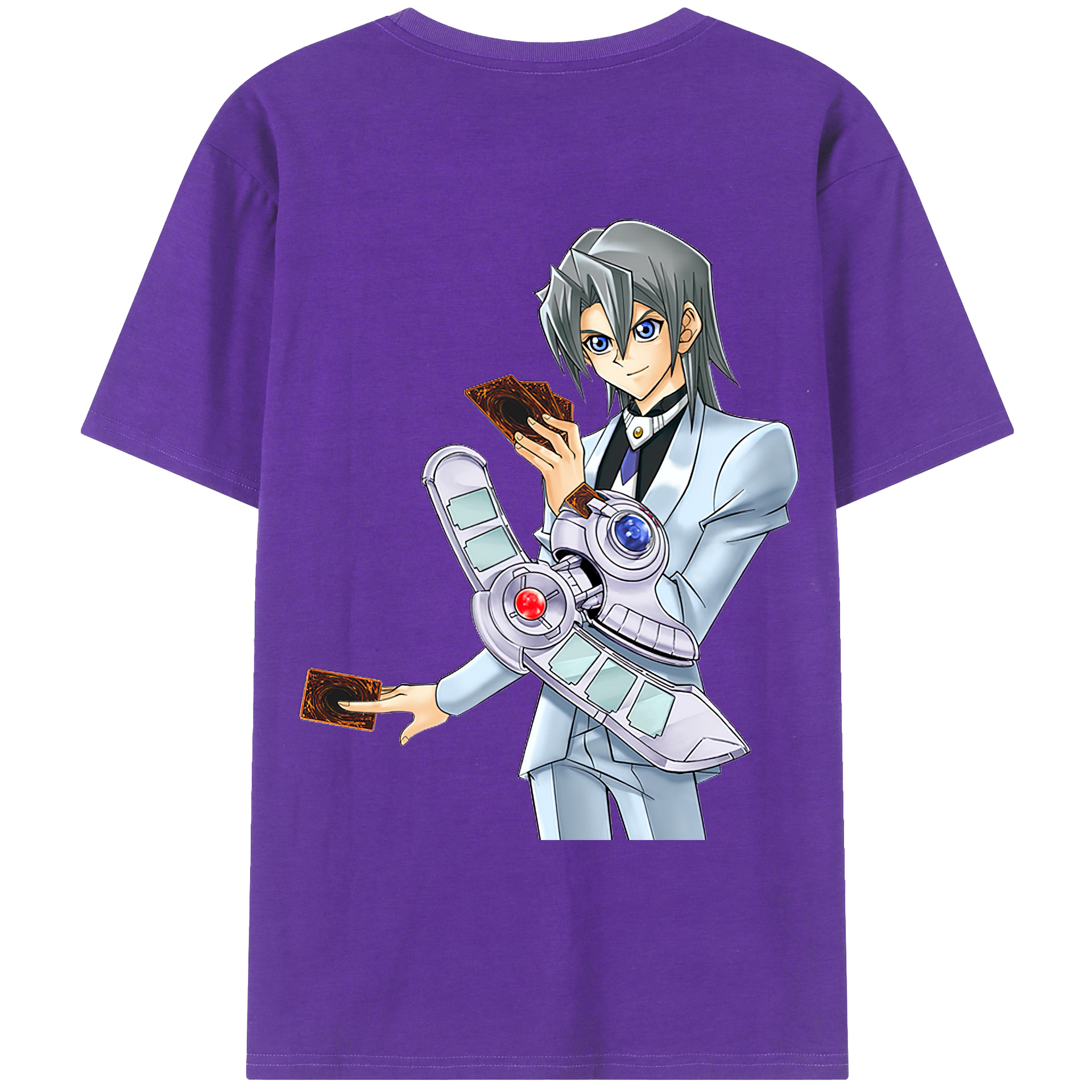（画像用） 遊☆戯☆王 Yu-Gi-Oh! 綿100％ メンズ半袖Tシャツ（バックプリント） 通気性