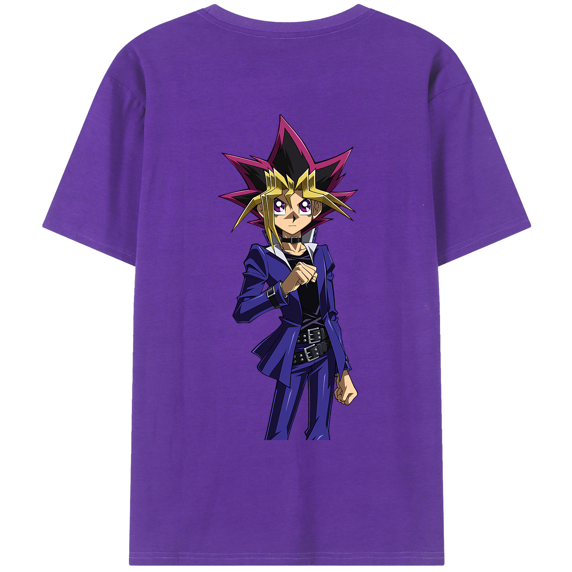 （画像用） 遊☆戯☆王 Yu-Gi-Oh! 綿100％ メンズ半袖Tシャツ（バックプリント） 通気性