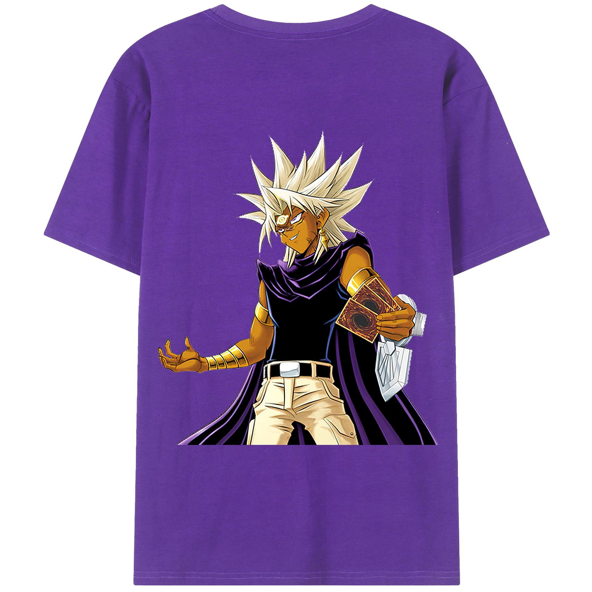 （画像用） 遊☆戯☆王 Yu-Gi-Oh! 綿100％ メンズ半袖Tシャツ（バックプリント） 通気性