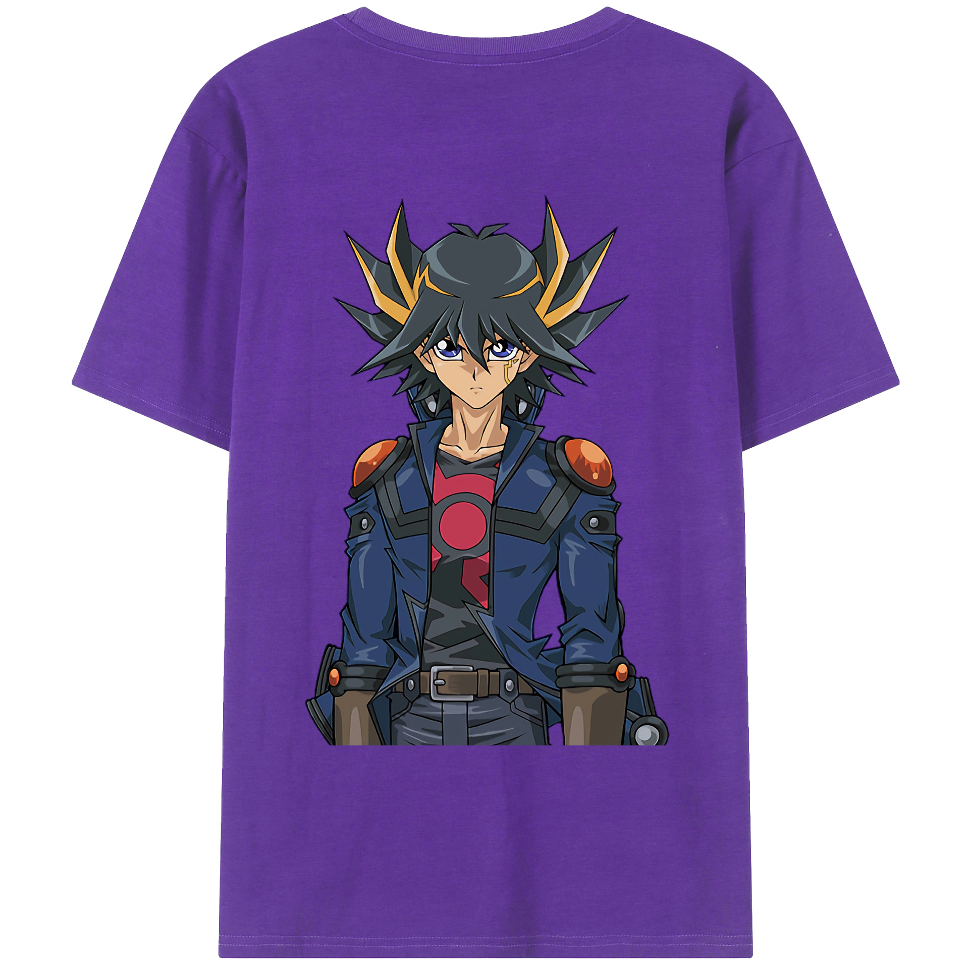（画像用） 遊☆戯☆王 Yu-Gi-Oh! 綿100％ メンズ半袖Tシャツ（バックプリント） 通気性