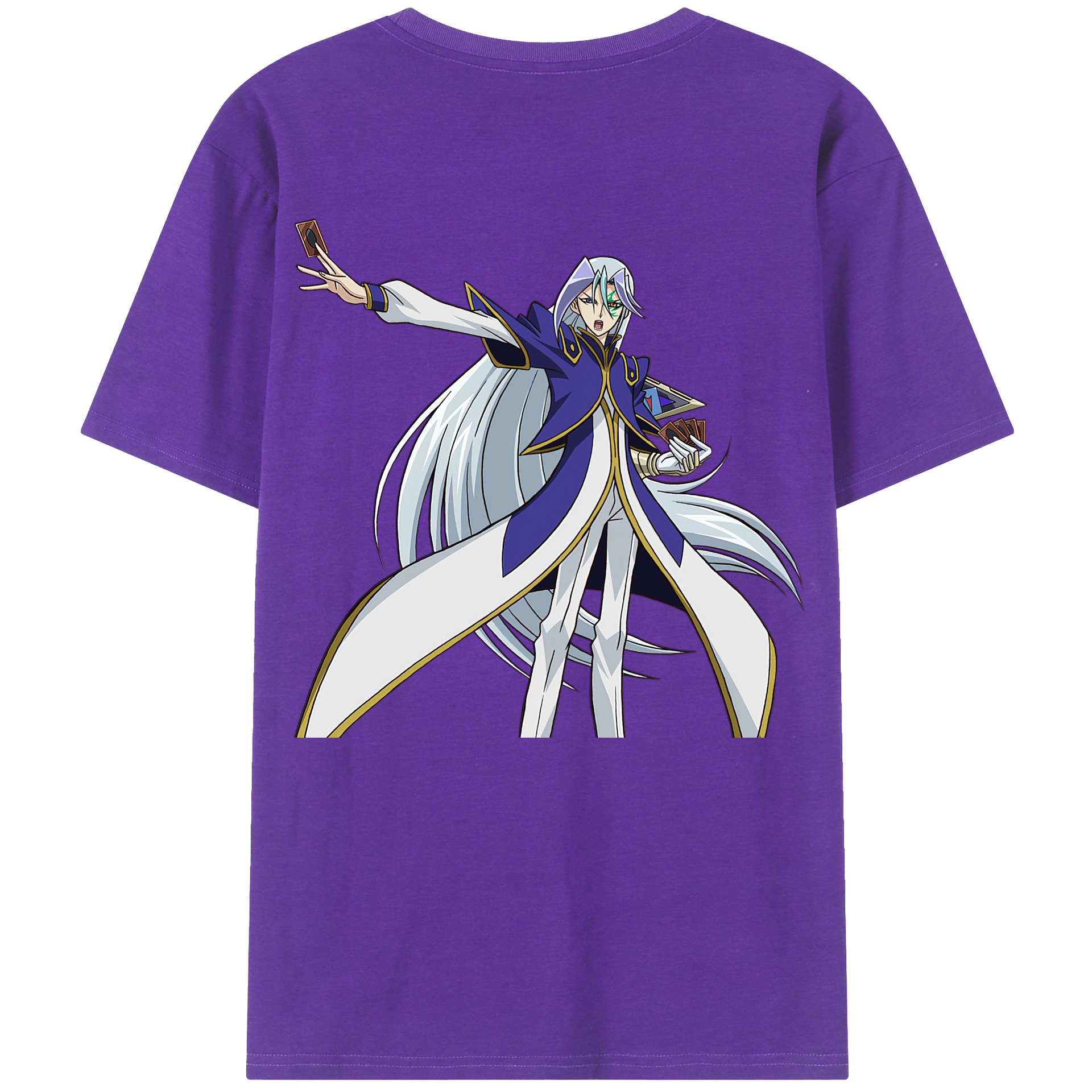 （画像用） 遊☆戯☆王 Yu-Gi-Oh! 綿100％ メンズ半袖Tシャツ（バックプリント） 通気性