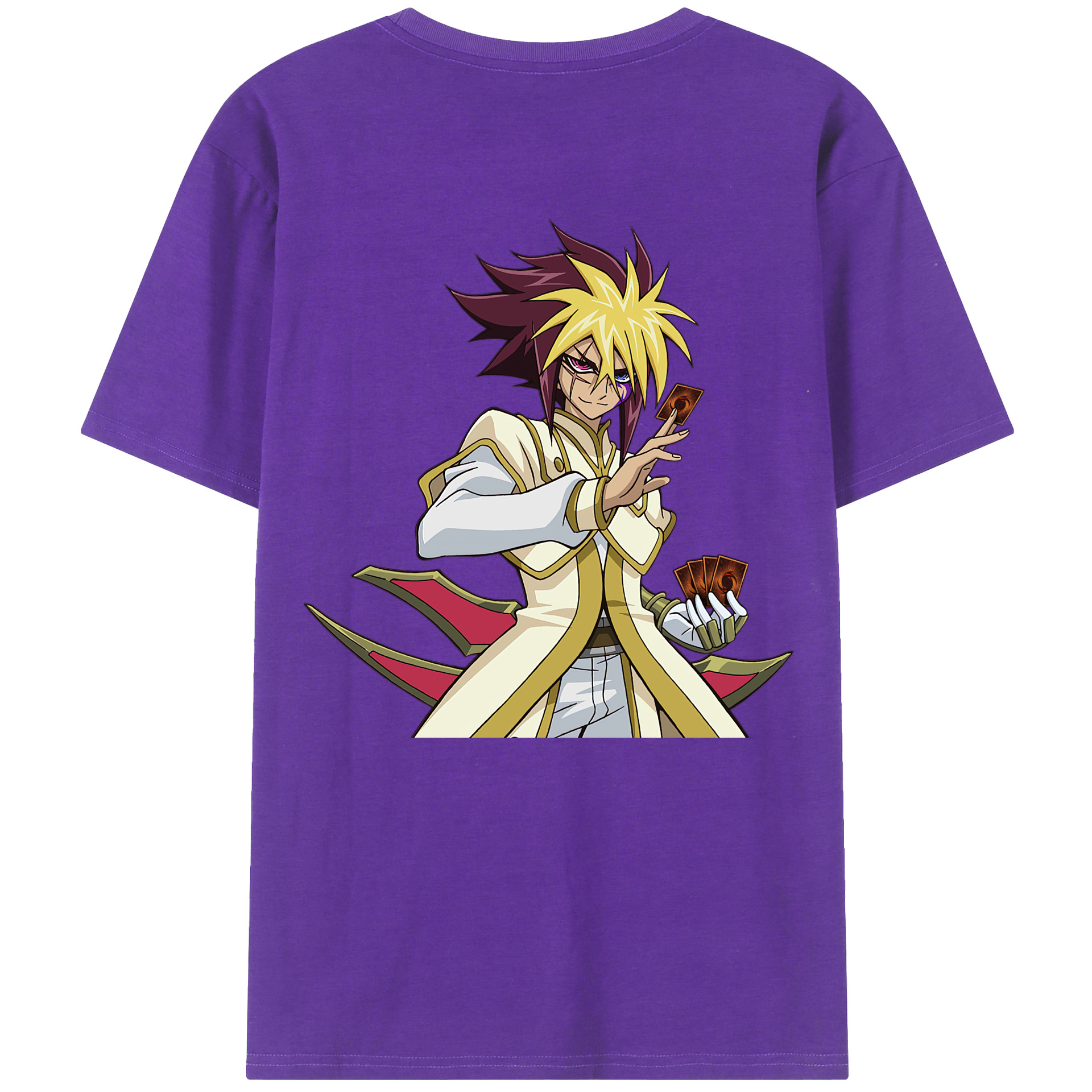 （画像用） 遊☆戯☆王 Yu-Gi-Oh! 綿100％ メンズ半袖Tシャツ（バックプリント） 通気性