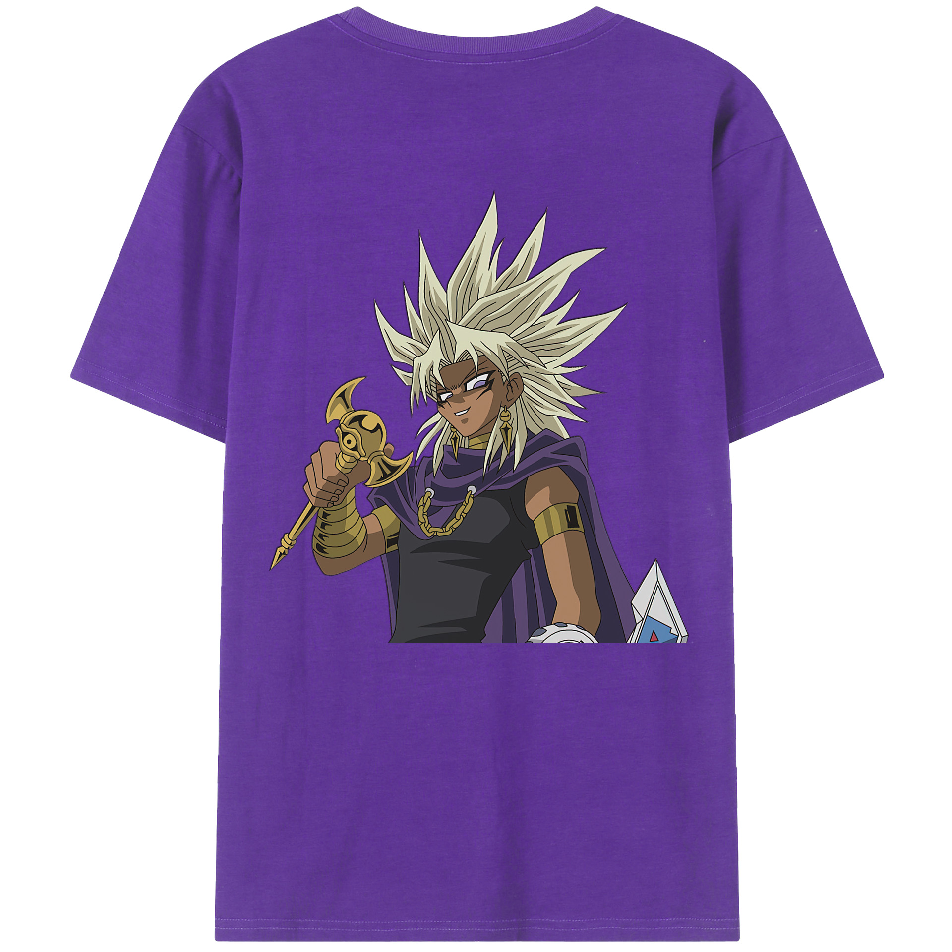 （画像用） 遊☆戯☆王 Yu-Gi-Oh! 綿100％ メンズ半袖Tシャツ（バックプリント） 通気性