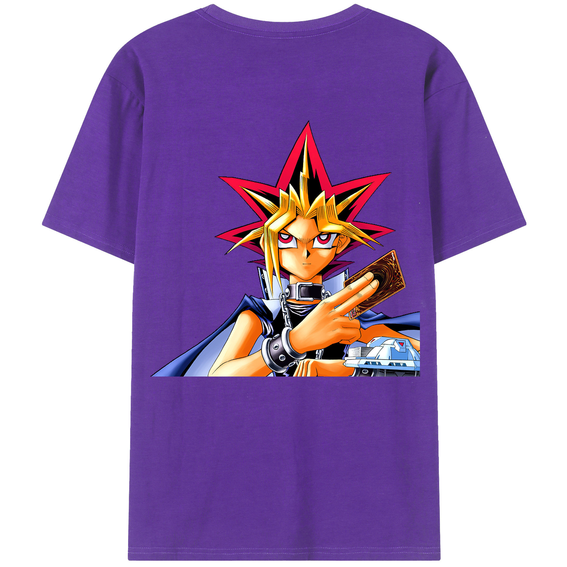 （画像用） 遊☆戯☆王 Yu-Gi-Oh! 綿100％ メンズ半袖Tシャツ（バックプリント） 通気性