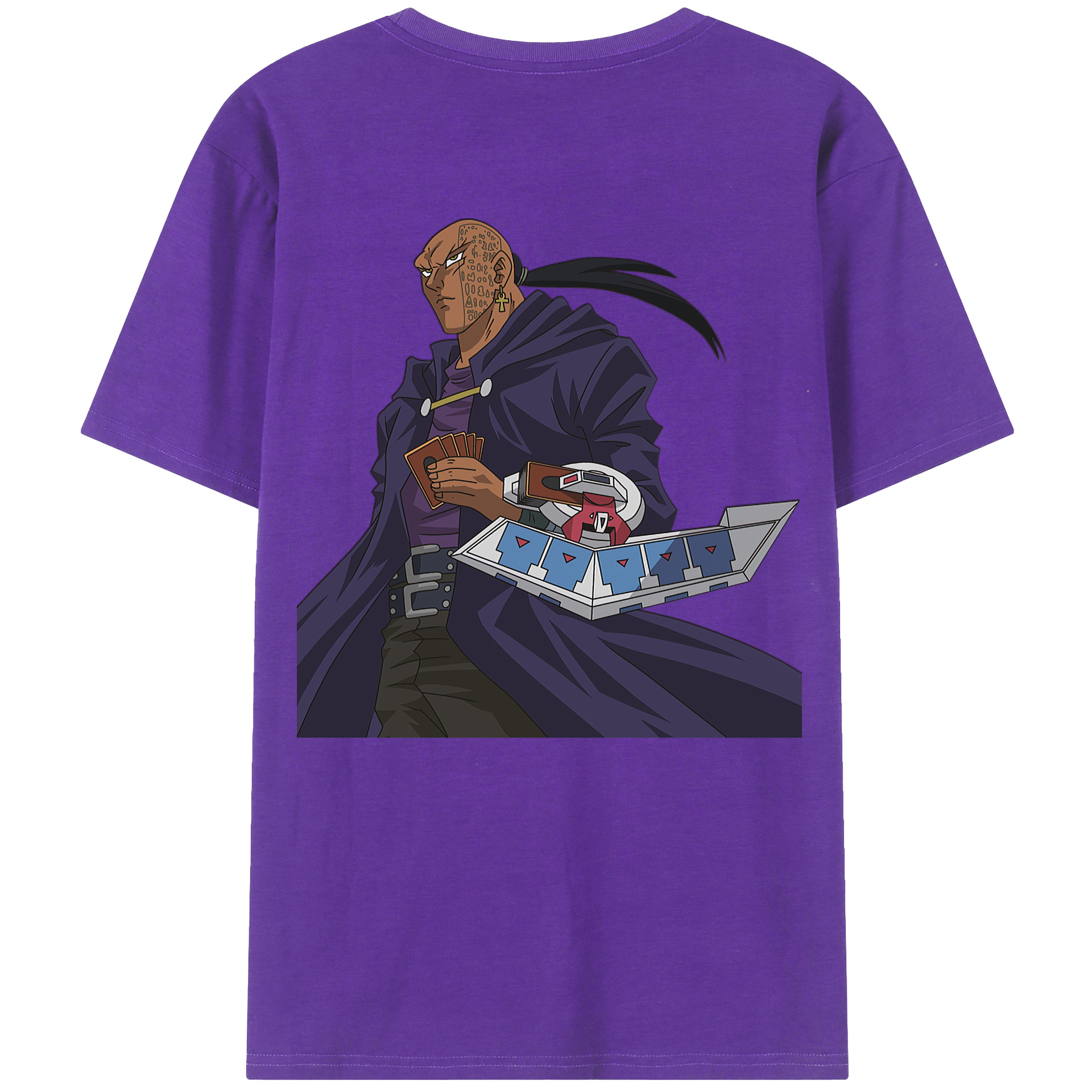 （画像用） 遊☆戯☆王 Yu-Gi-Oh! 綿100％ メンズ半袖Tシャツ（バックプリント） 通気性