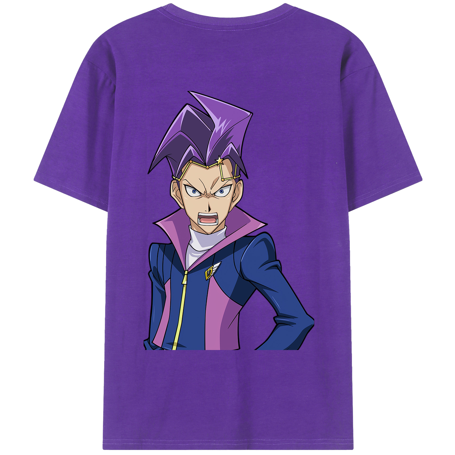 （画像用） 遊☆戯☆王 Yu-Gi-Oh! 綿100％ メンズ半袖Tシャツ（バックプリント） 通気性