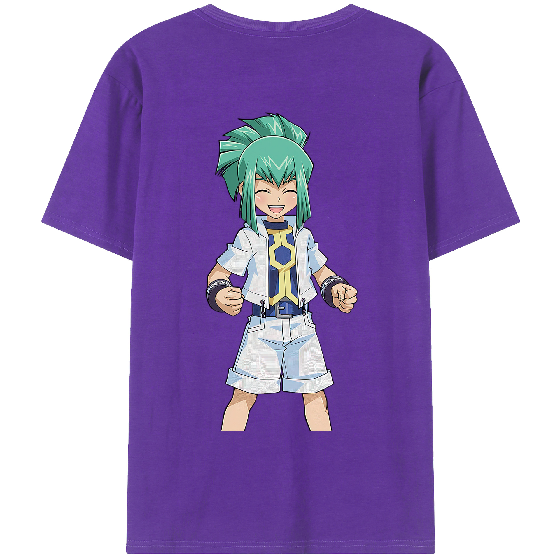 （画像用） 遊☆戯☆王 Yu-Gi-Oh! 綿100％ メンズ半袖Tシャツ（バックプリント） 通気性