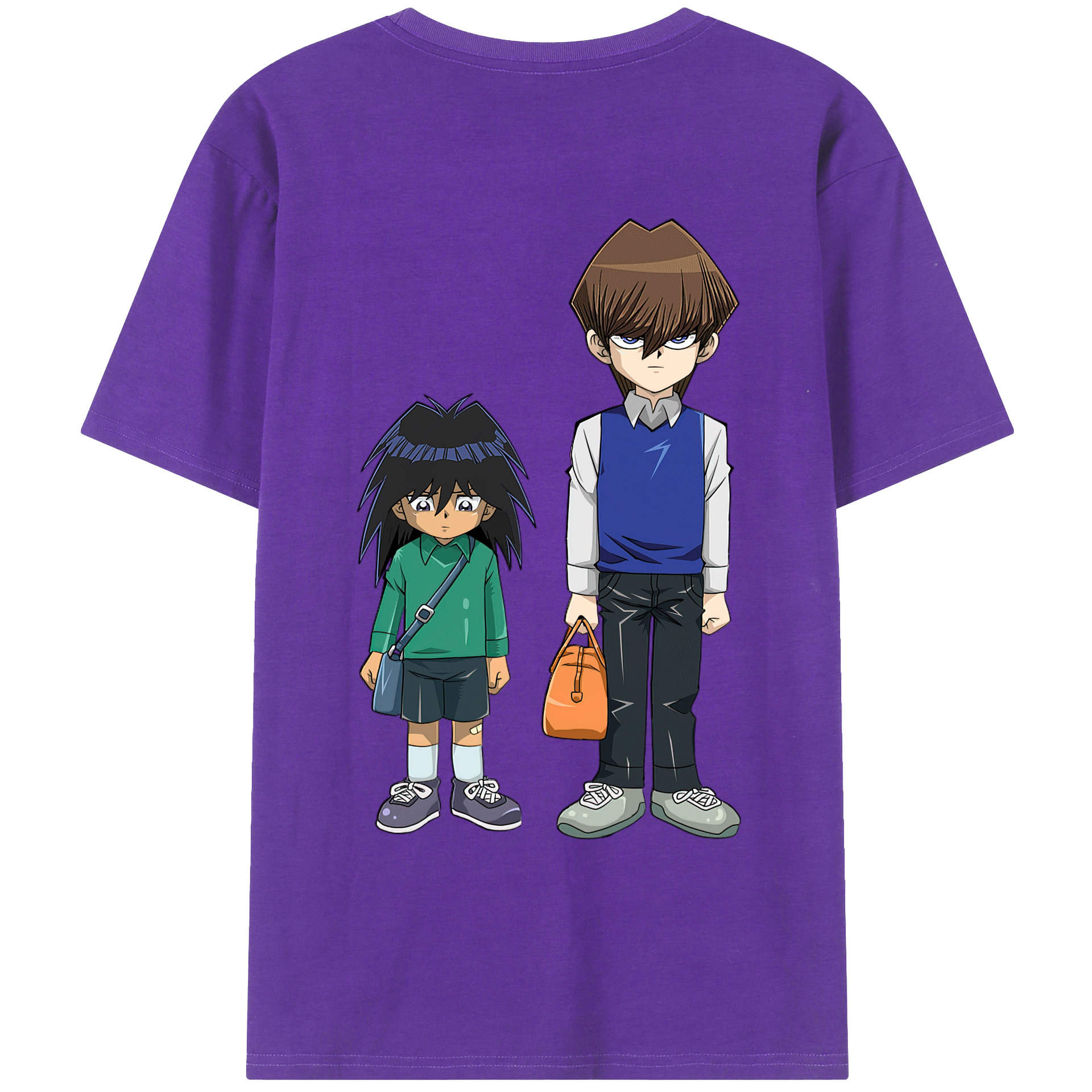 （画像用） 遊☆戯☆王 Yu-Gi-Oh! 綿100％ メンズ半袖Tシャツ（バックプリント） 通気性