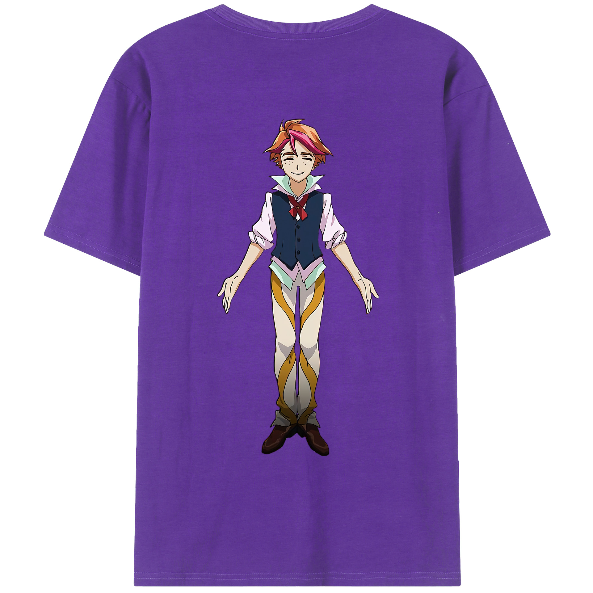 （画像用） 遊☆戯☆王 Yu-Gi-Oh! 綿100％ メンズ半袖Tシャツ（バックプリント） 通気性