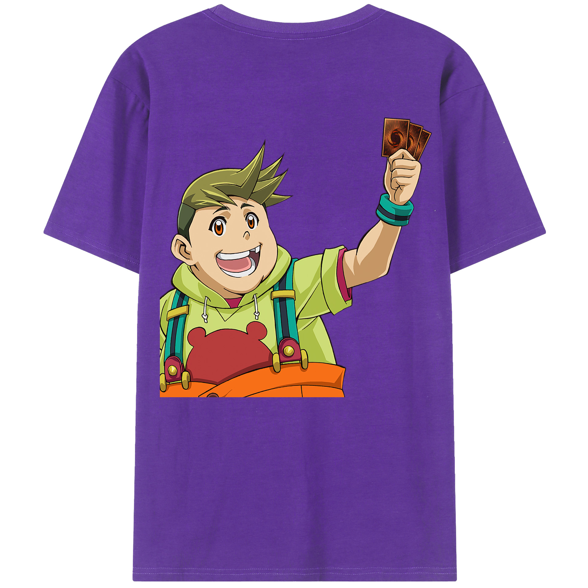 （画像用） 遊☆戯☆王 Yu-Gi-Oh! 綿100％ メンズ半袖Tシャツ（バックプリント） 通気性