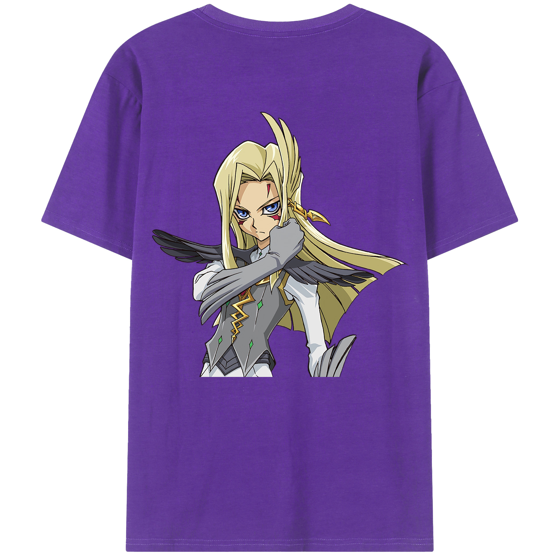 （画像用） 遊☆戯☆王 Yu-Gi-Oh! 綿100％ メンズ半袖Tシャツ（バックプリント） 通気性