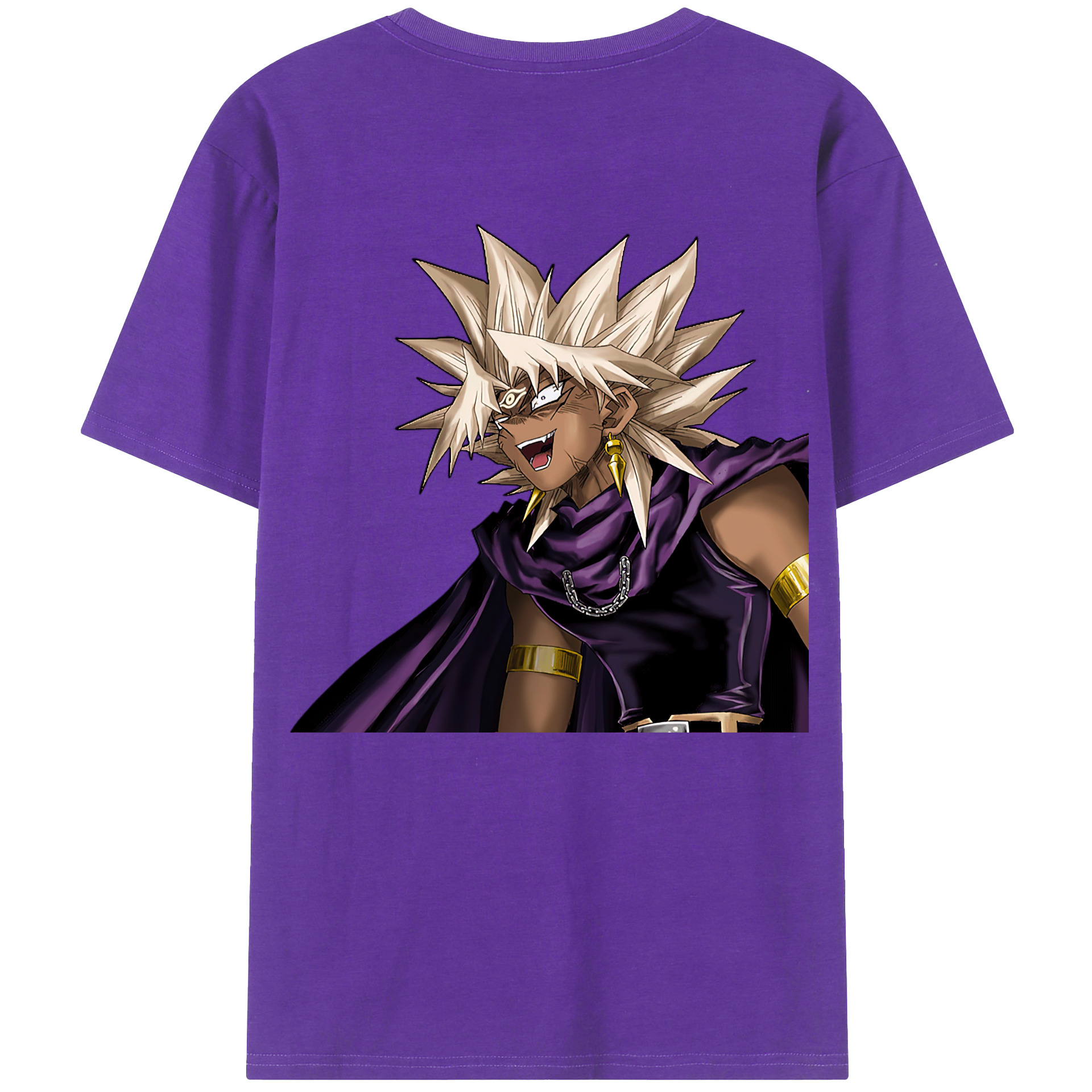 （画像用） 遊☆戯☆王 Yu-Gi-Oh! 綿100％ メンズ半袖Tシャツ（バックプリント） 通気性