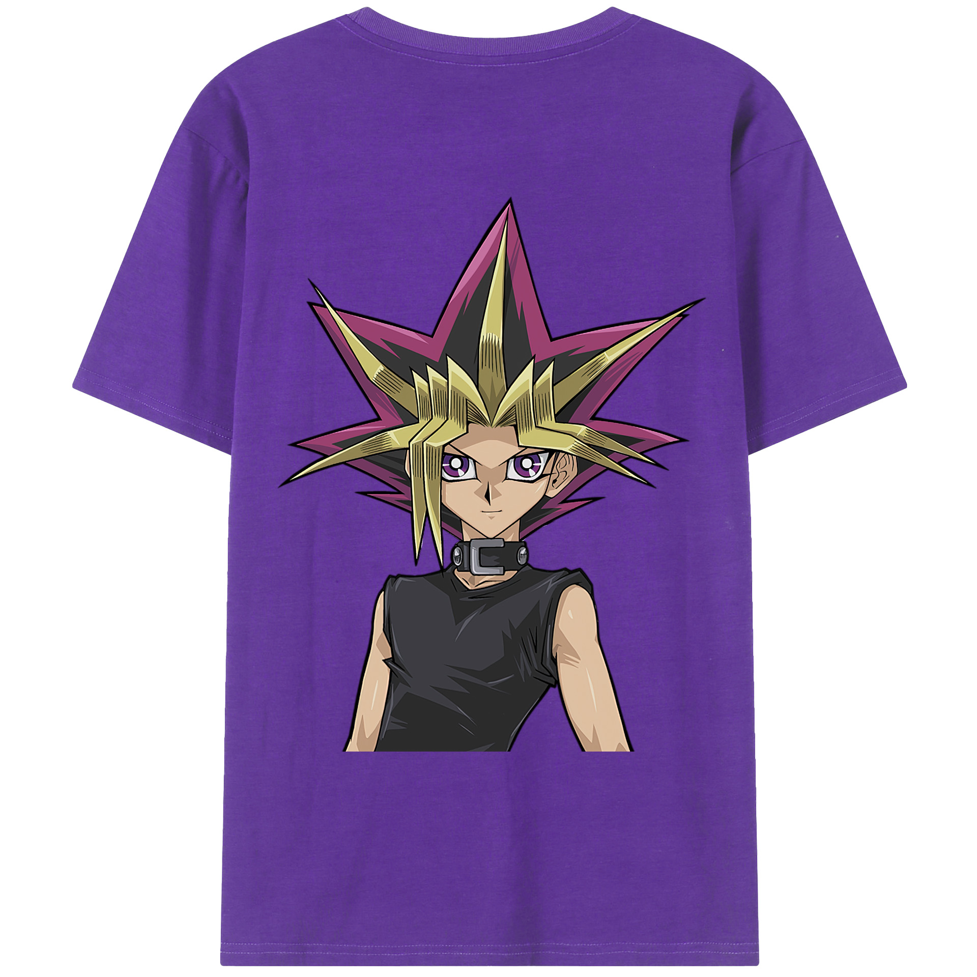 （画像用） 遊☆戯☆王 Yu-Gi-Oh! 綿100％ メンズ半袖Tシャツ（バックプリント） 通気性