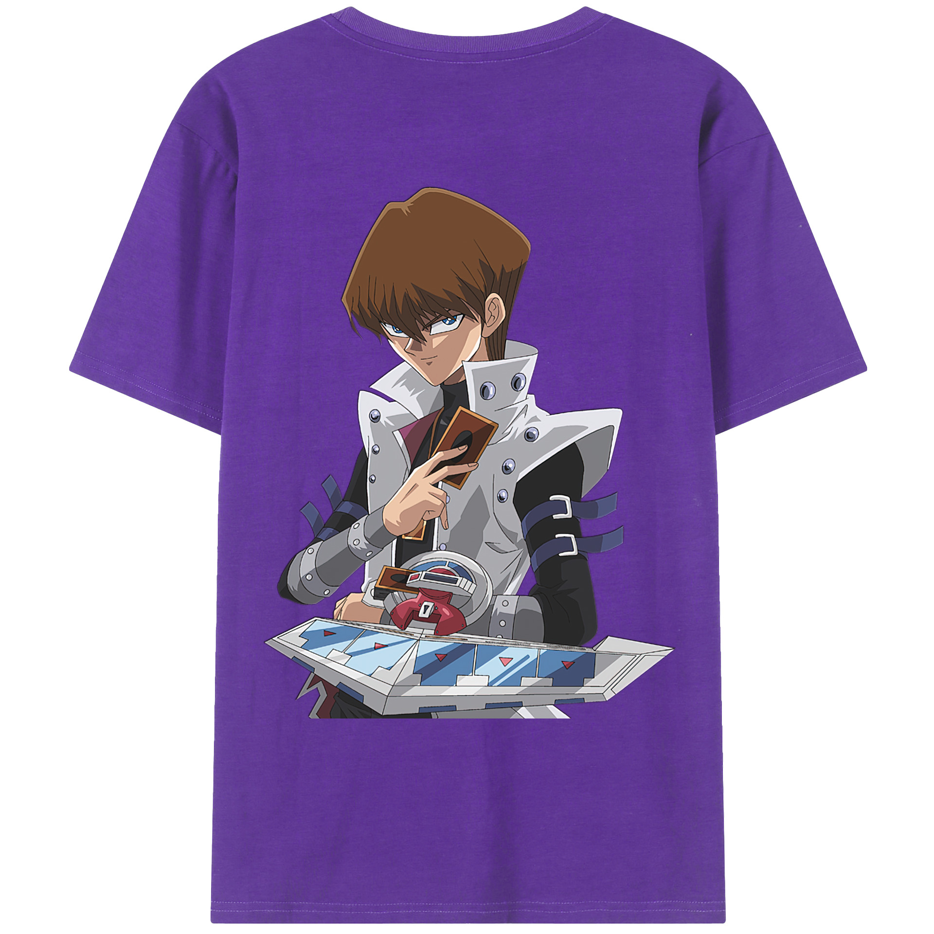 （画像用） 遊☆戯☆王 Yu-Gi-Oh! 綿100％ メンズ半袖Tシャツ（バックプリント） 通気性