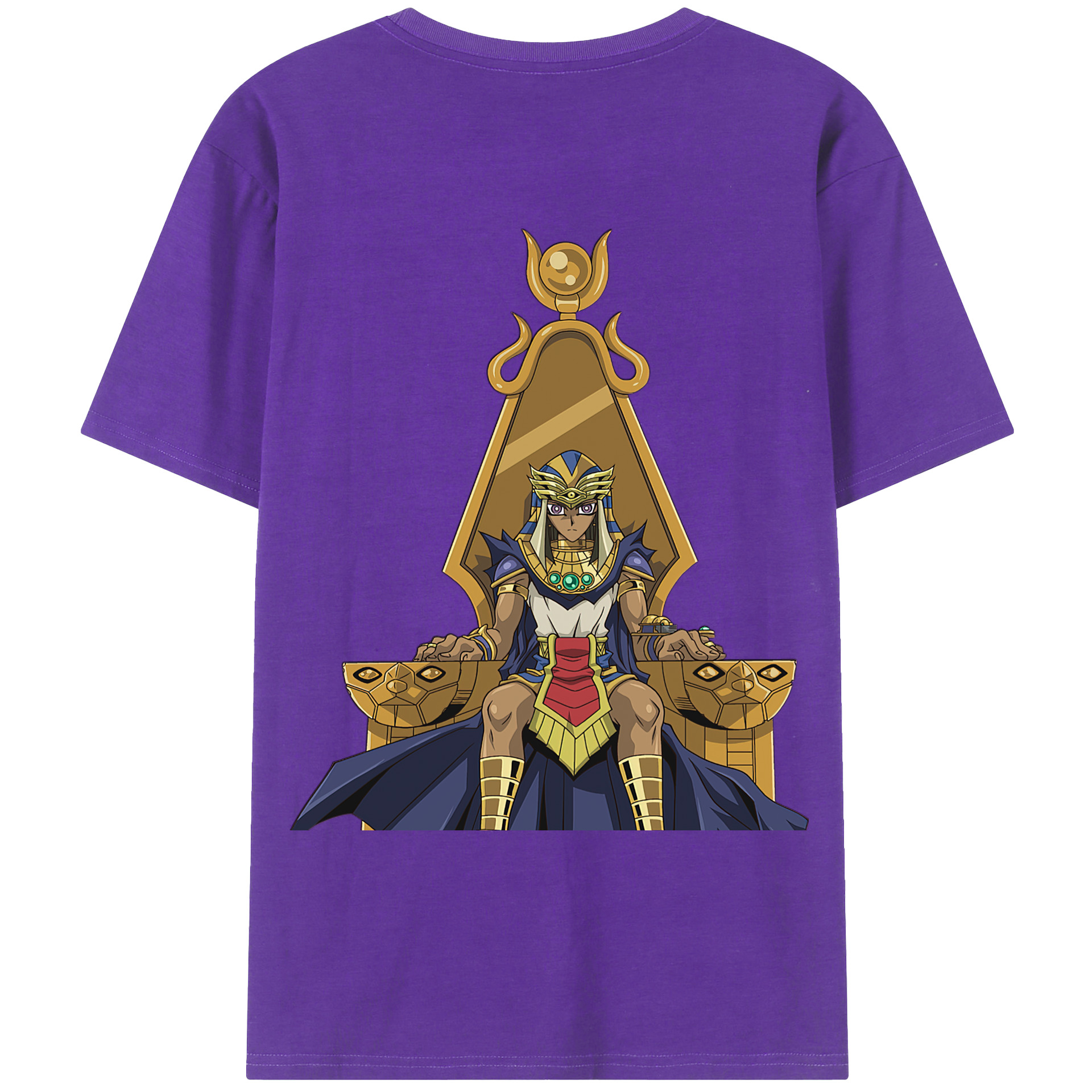 （画像用） 遊☆戯☆王 Yu-Gi-Oh! 綿100％ メンズ半袖Tシャツ（バックプリント） 通気性