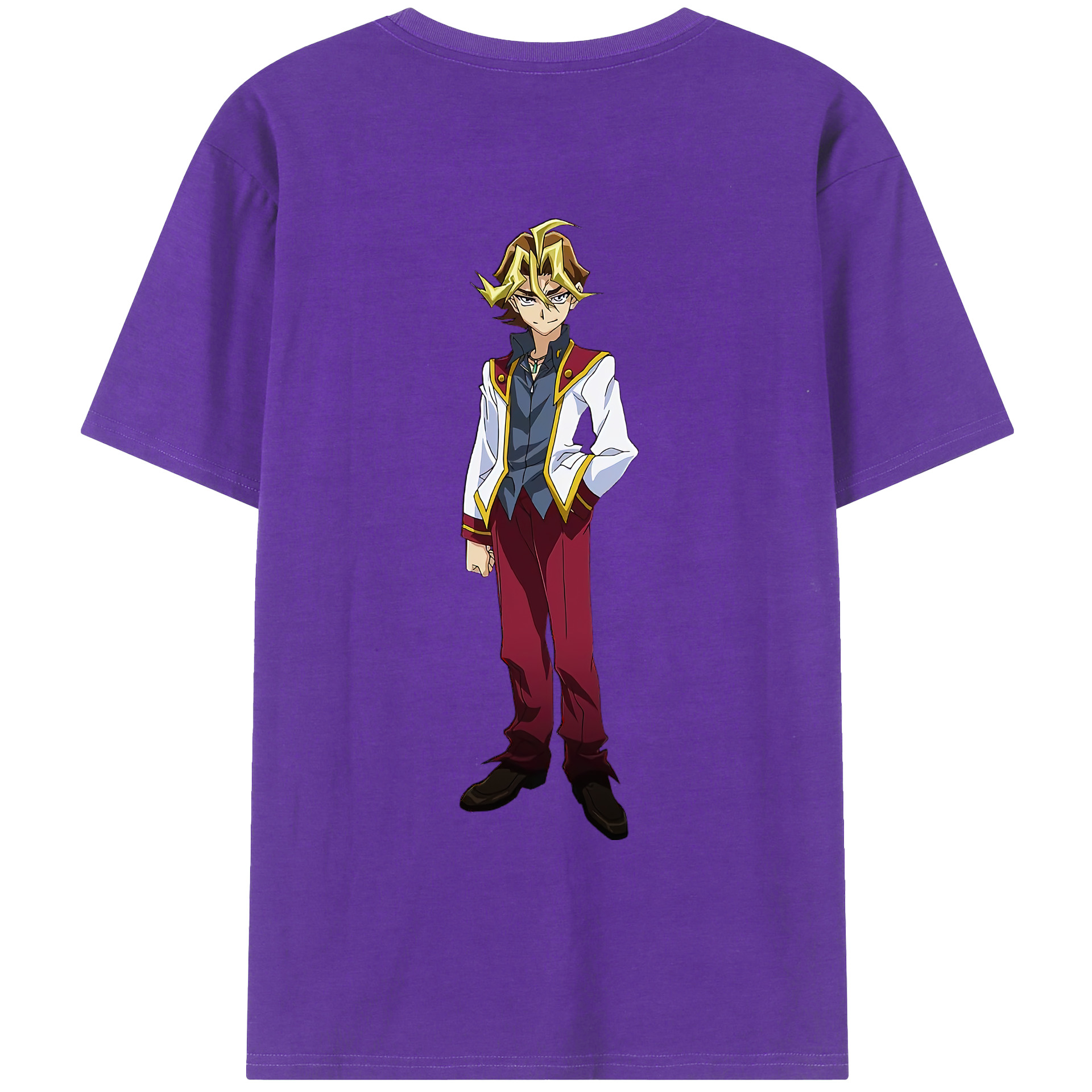 （画像用） 遊☆戯☆王 Yu-Gi-Oh! 綿100％ メンズ半袖Tシャツ（バックプリント） 通気性