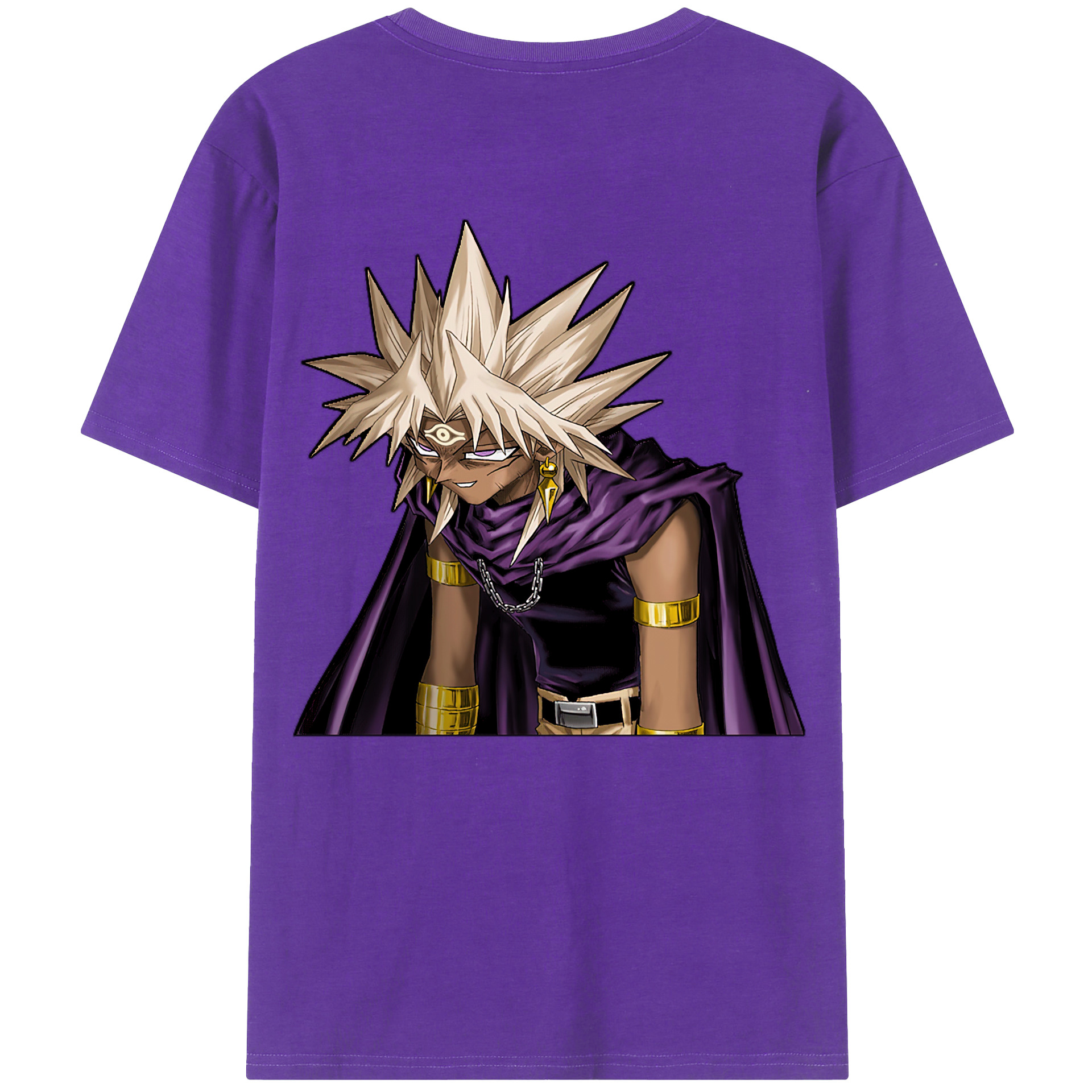 （画像用） 遊☆戯☆王 Yu-Gi-Oh! 綿100％ メンズ半袖Tシャツ（バックプリント） 通気性