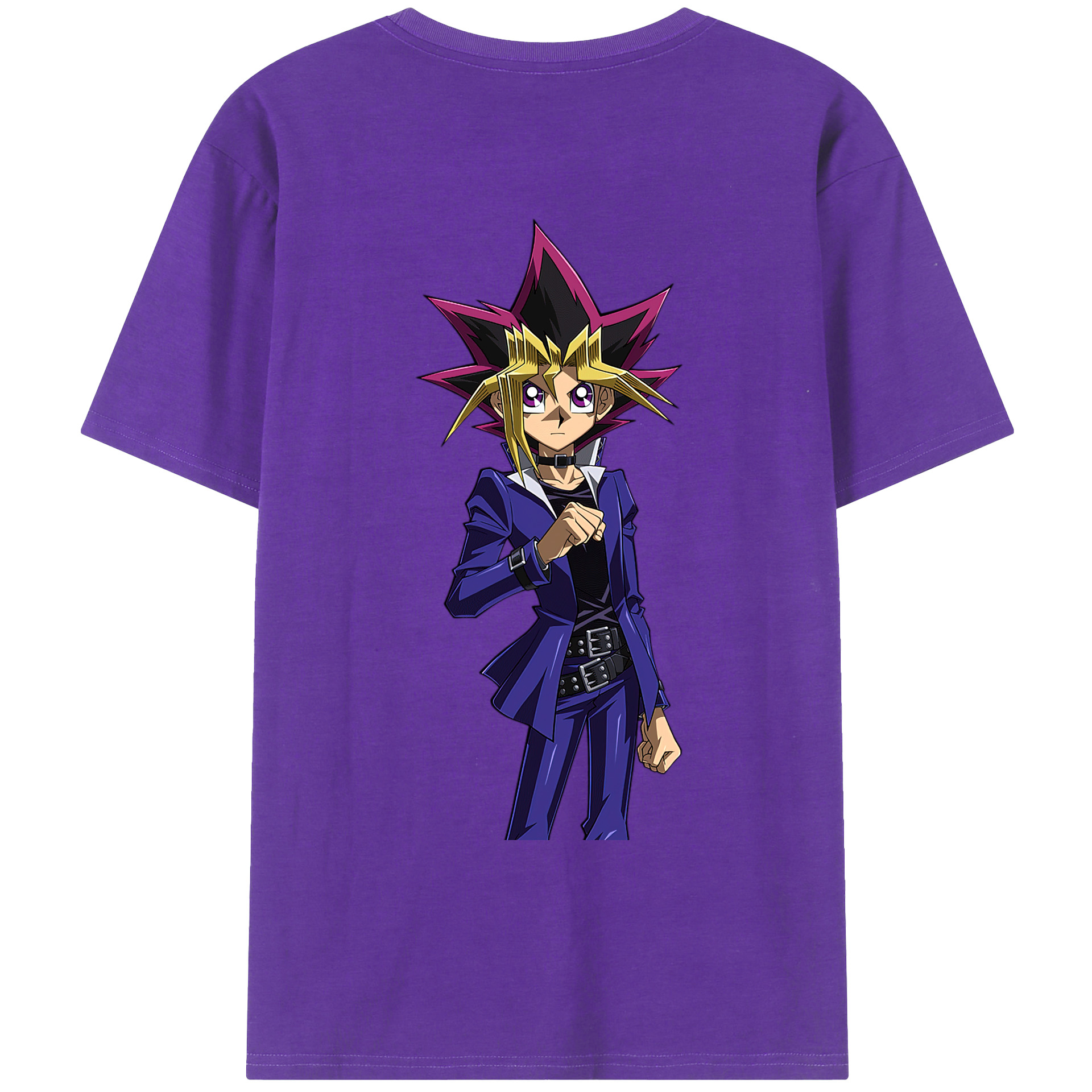 （画像用） 遊☆戯☆王 Yu-Gi-Oh! 綿100％ メンズ半袖Tシャツ（バックプリント） 通気性