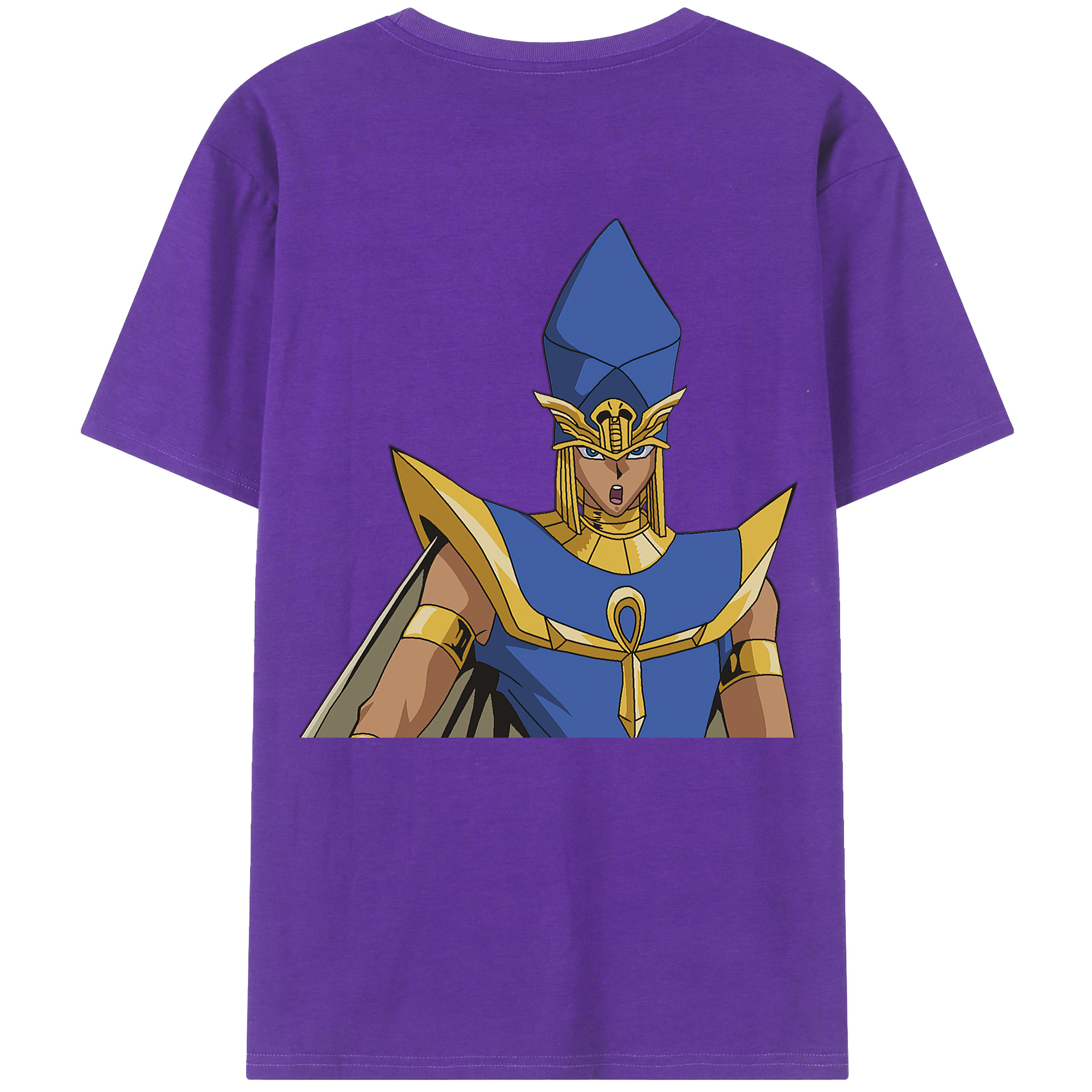 （画像用） 遊☆戯☆王 Yu-Gi-Oh! 綿100％ メンズ半袖Tシャツ（バックプリント） 通気性
