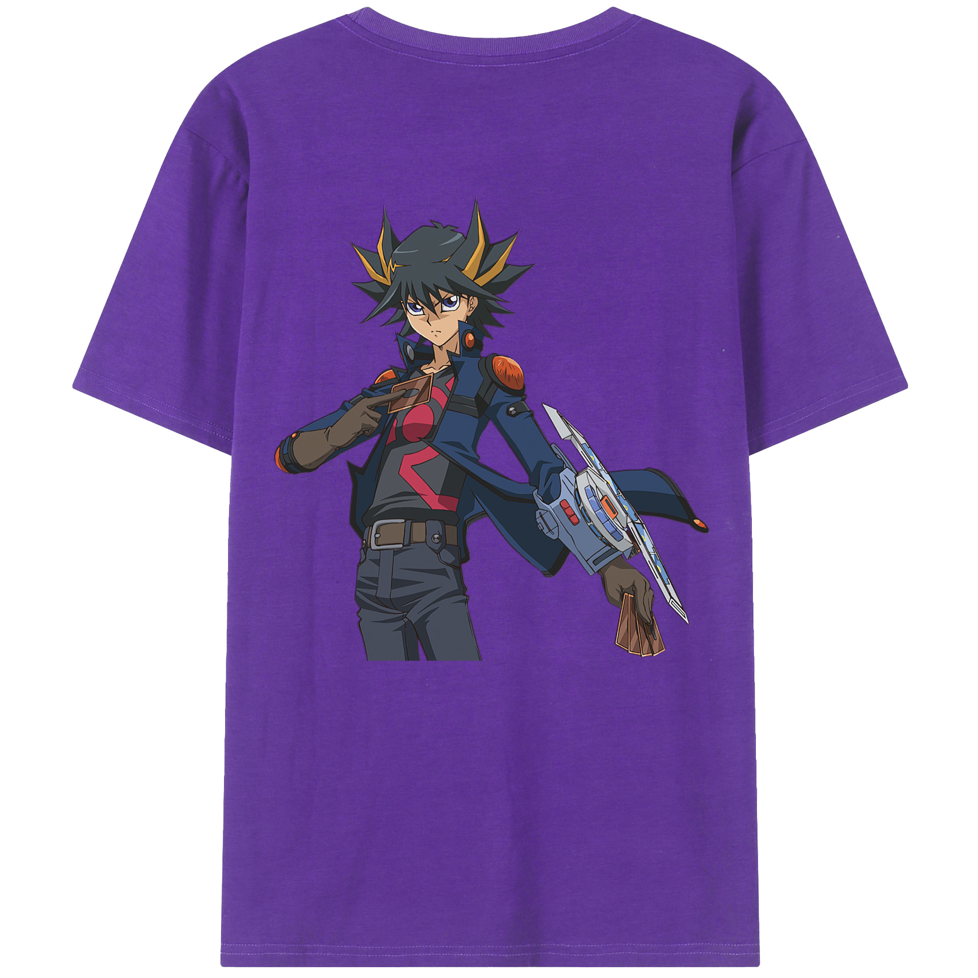 （画像用） 遊☆戯☆王 Yu-Gi-Oh! 綿100％ メンズ半袖Tシャツ（バックプリント） 通気性