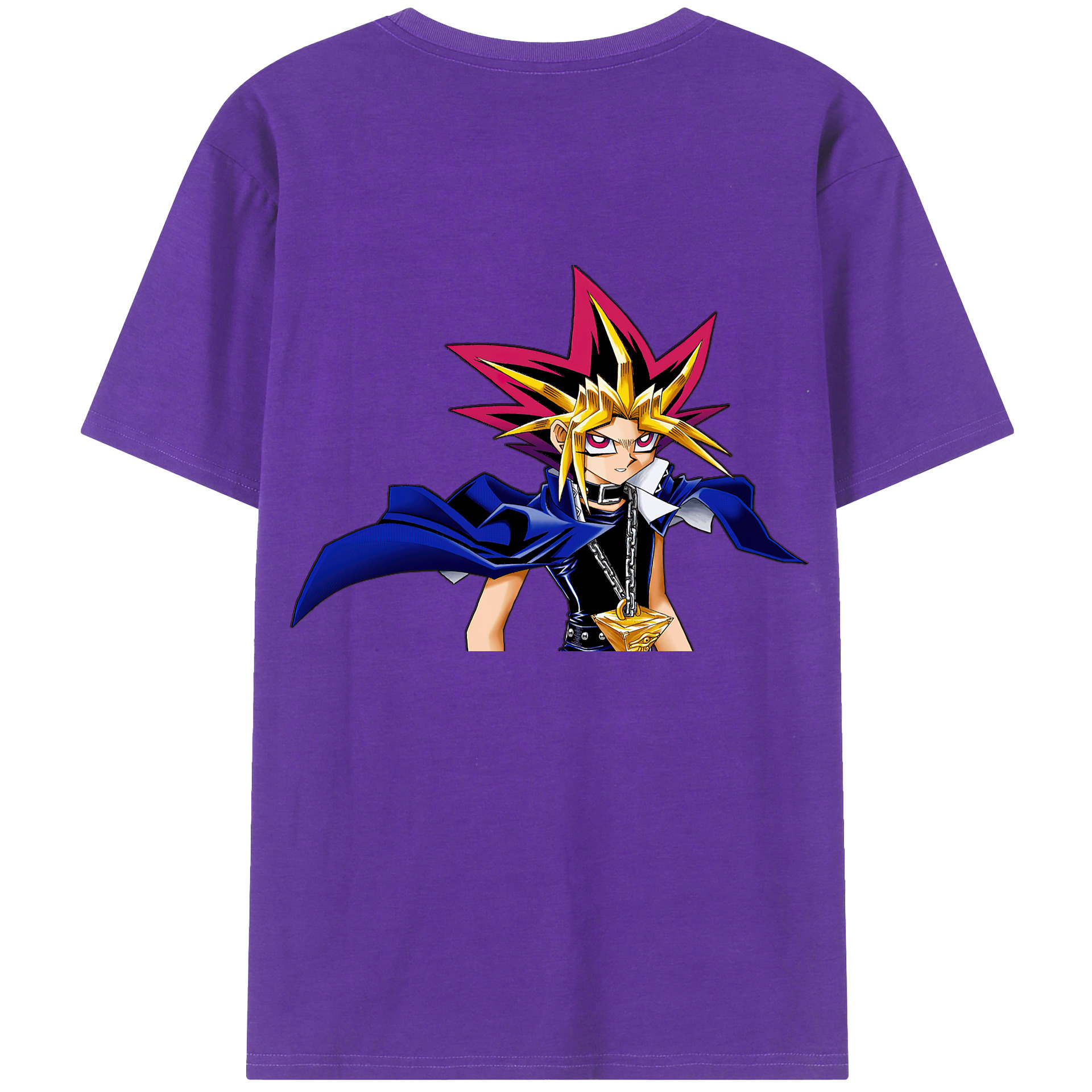 （画像用） 遊☆戯☆王 Yu-Gi-Oh! 綿100％ メンズ半袖Tシャツ（バックプリント） 通気性