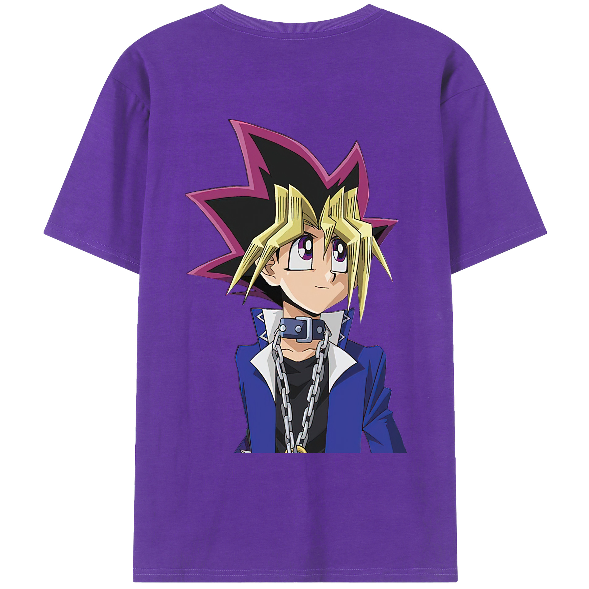 （画像用） 遊☆戯☆王 Yu-Gi-Oh! 綿100％ メンズ半袖Tシャツ（バックプリント） 通気性