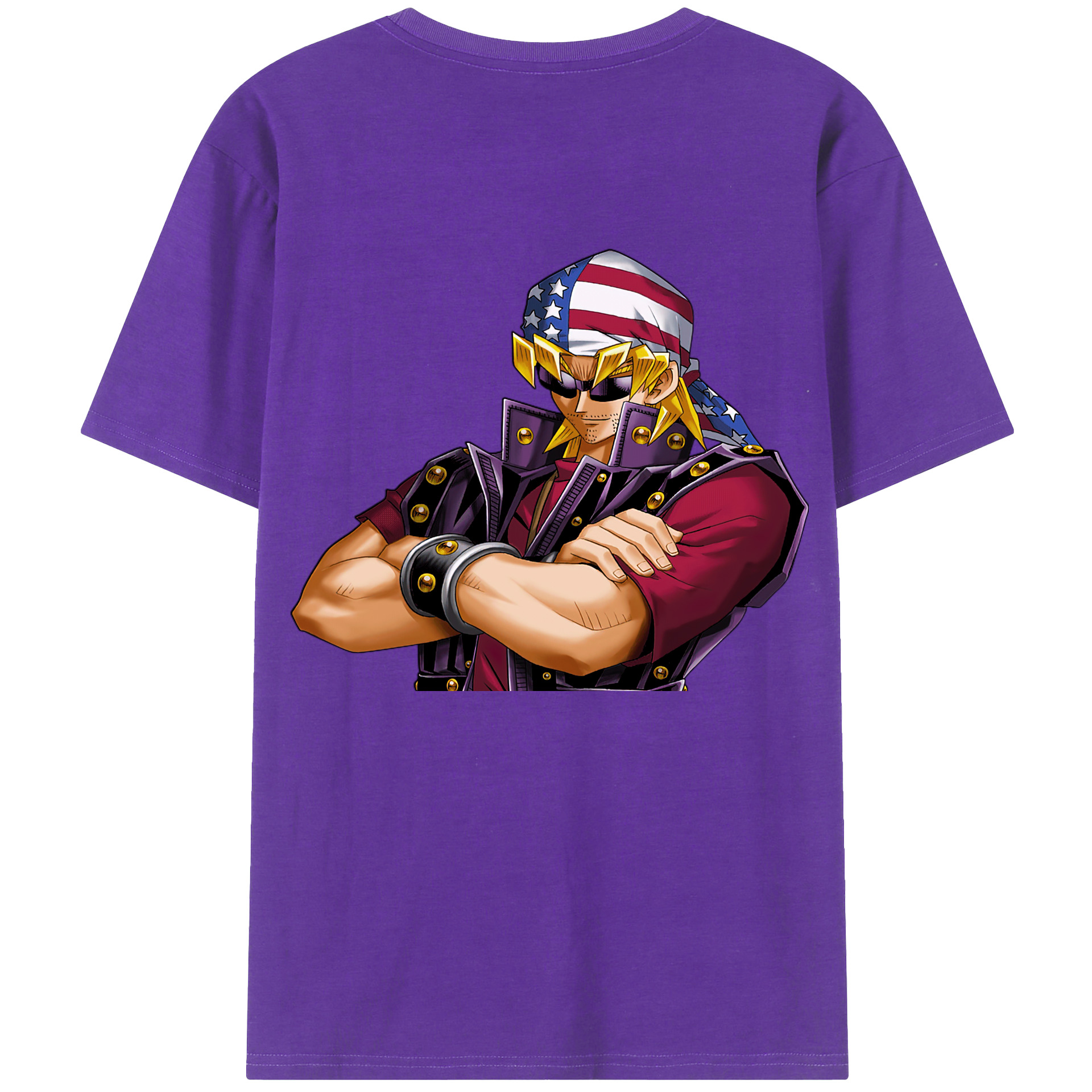 （画像用） 遊☆戯☆王 Yu-Gi-Oh! 綿100％ メンズ半袖Tシャツ（バックプリント） 通気性